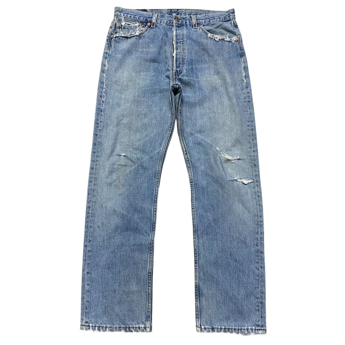 Levi's Vintage Levi's 501 Distressed Jeans Size US 33 - 1 Thumbnail