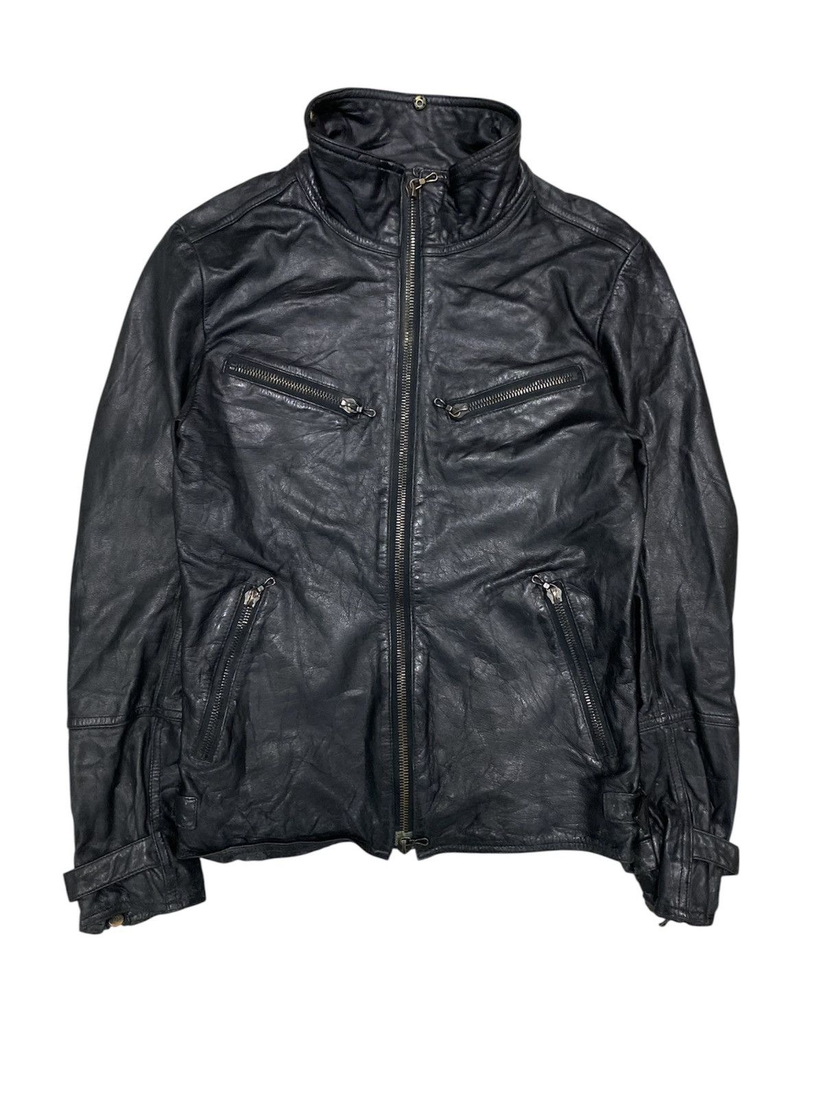 Shellac 🔥2000s Rider Multi zipper Leather Jacket Size US M / EU 48-50 / 2 - 1 Thumbnail