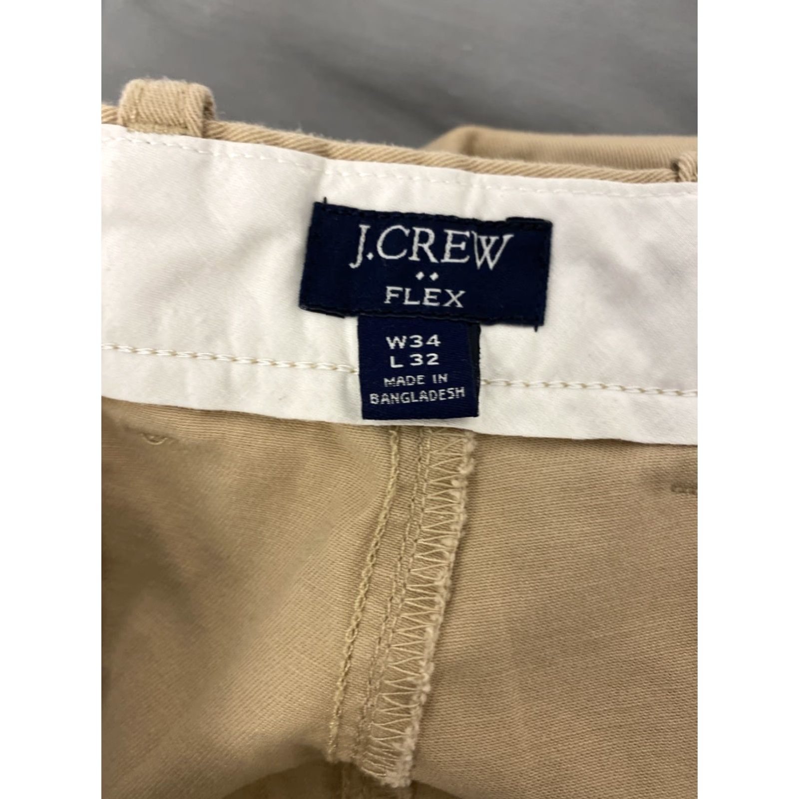 J.Crew J.CREW Chino Pants Men’s 34x32 Light Tan Cotton Straight Leg Classic /0149 Size US 34 / EU 50 - 7 Thumbnail
