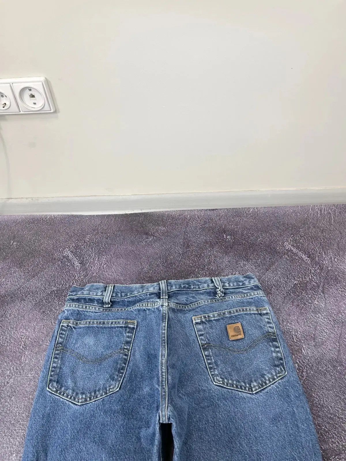 Carhartt Vintage 90s Carhartt Blue Work Denim Hype Baggy Jeans Size US 36 / EU 52 - 4 Thumbnail