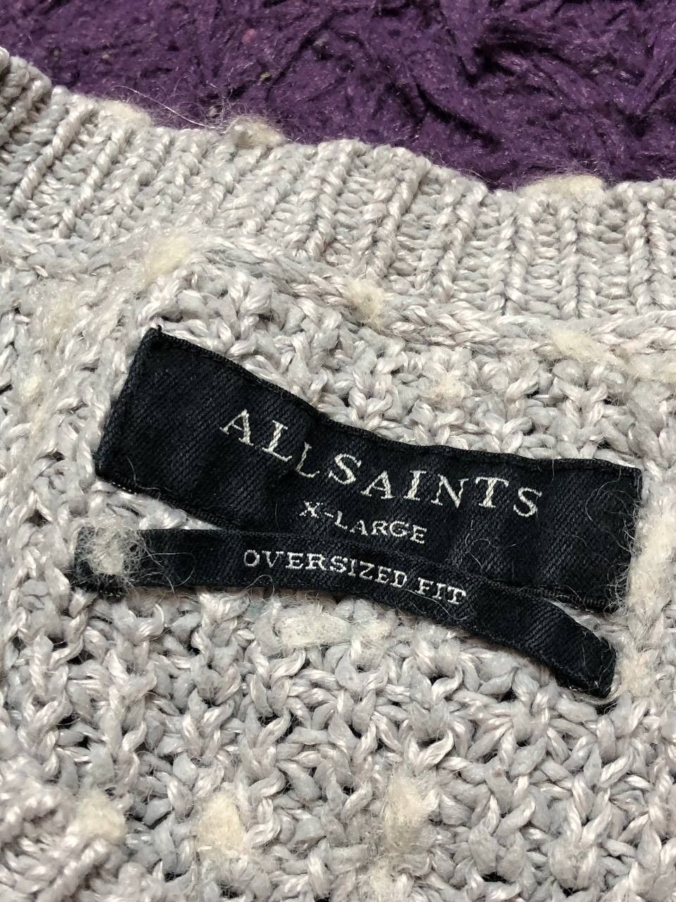 Allsaints vintage streetwear Allsaints Y2K Sweatshirt Avant-Garde gray Size US XL / EU 56 / 4 - 2 Thumbnail