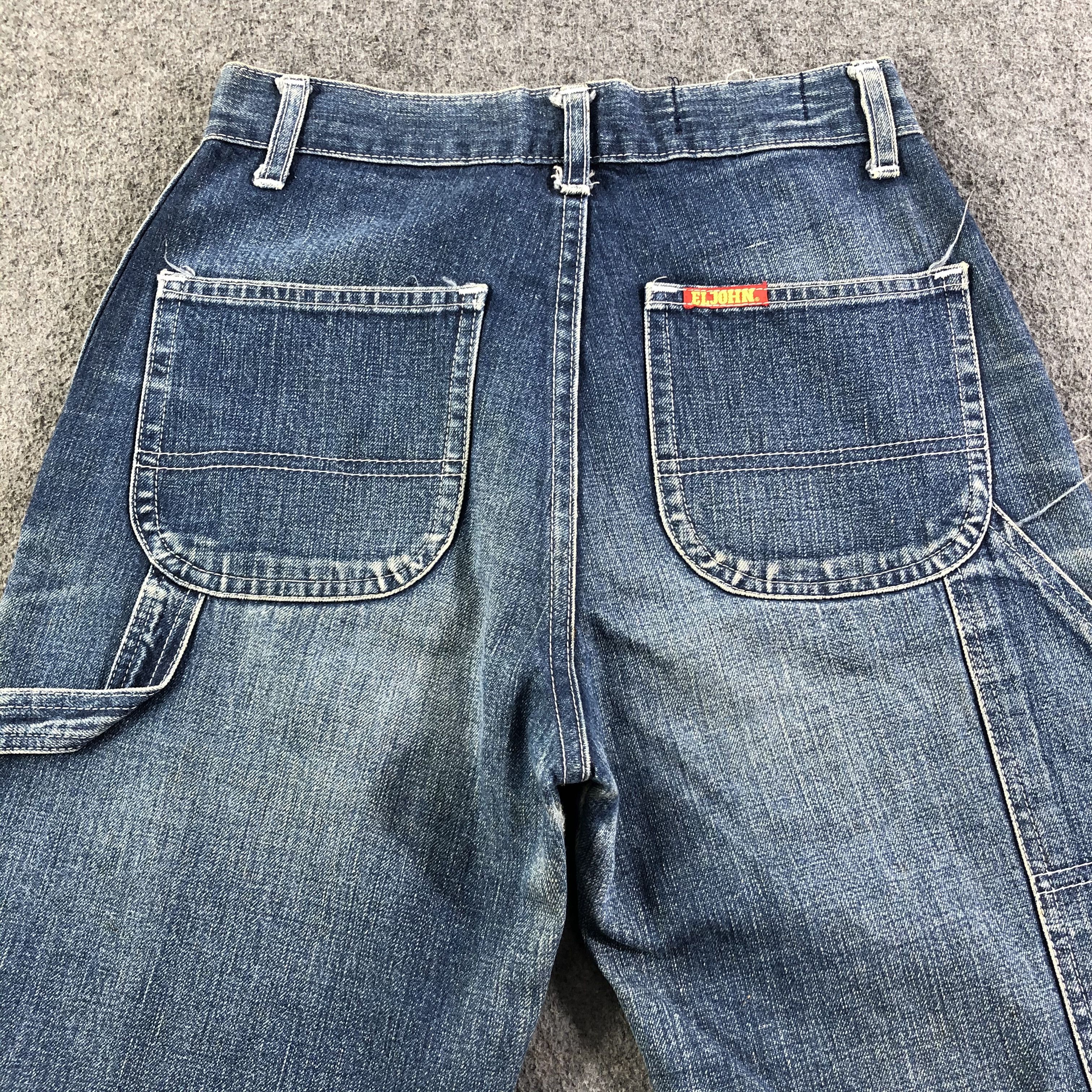 Japanese Brand Vintage Eljohn Jeans Carpenter Denim 25x28-J2783 Size US 26 / EU 42 - 4 Thumbnail
