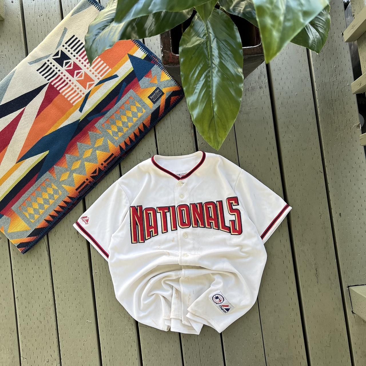 MLB × Vintage Washington Nationals Authentic Home Jersey Blank Size US L / EU 52-54 / 3 - 3 Thumbnail