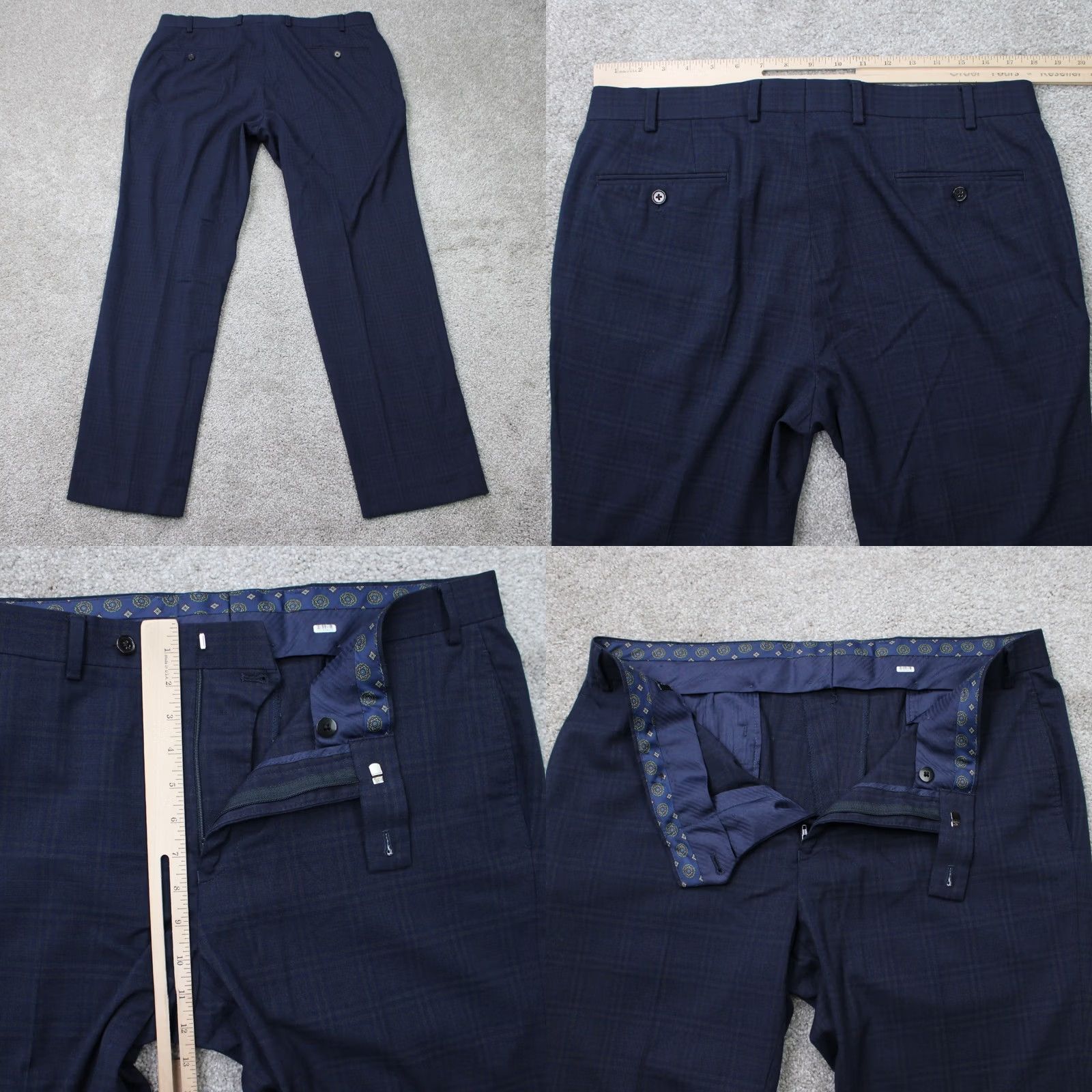 Ralph Lauren LAUREN Ralph Lauren Dress Pants Mens 36x30 Blue Flat Front Poly/Viscose Stretch Dress Pants Mens 36 Blue Regular Straight 90s Theme Vintage: No Size US 36 / EU 52 - 8 Thumbnail
