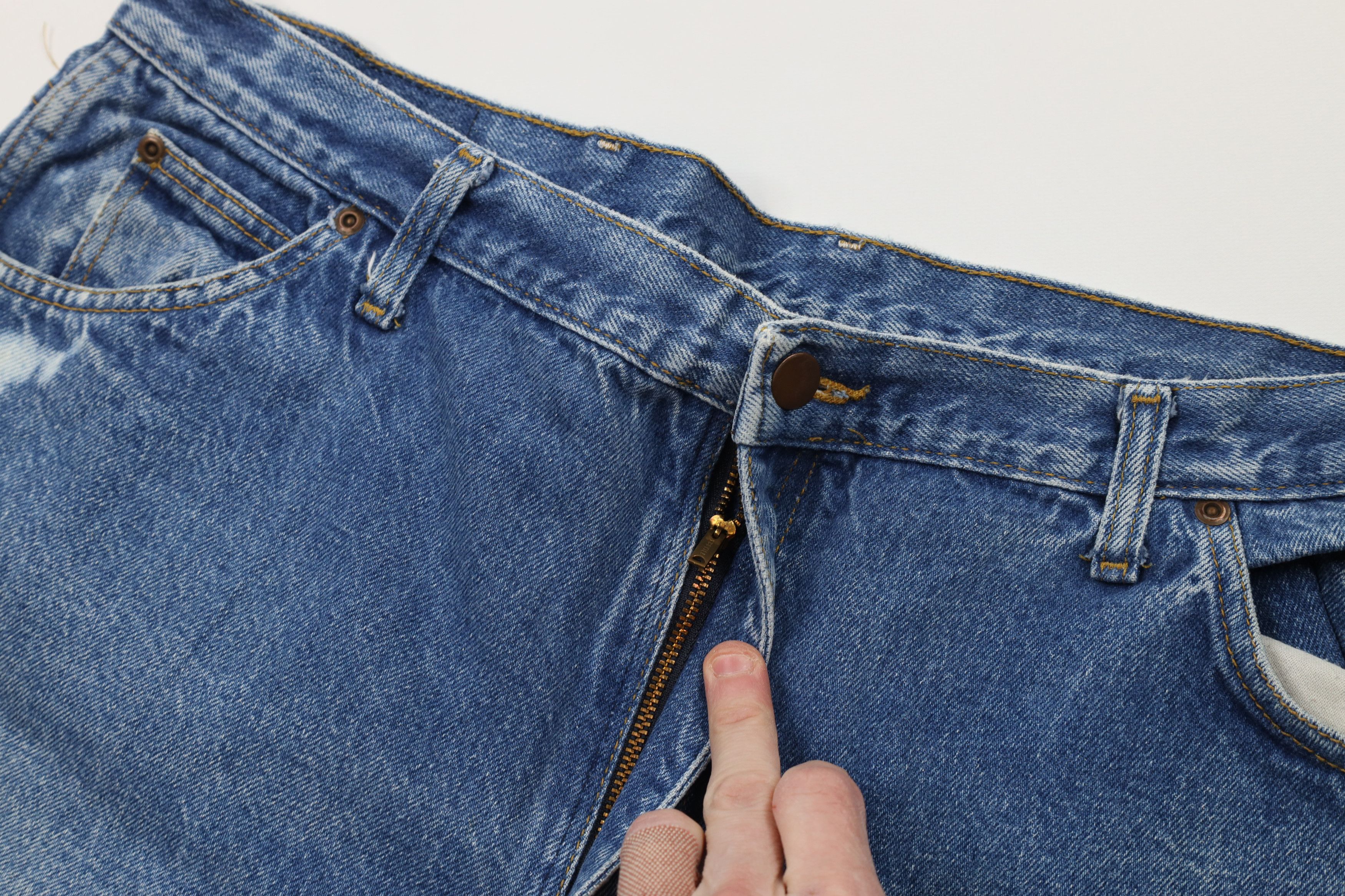Vintage Vintage 90s Streetwear Flared Wide Leg Denim Jeans Blue USA Size US 38 / EU 54 - 7 Thumbnail