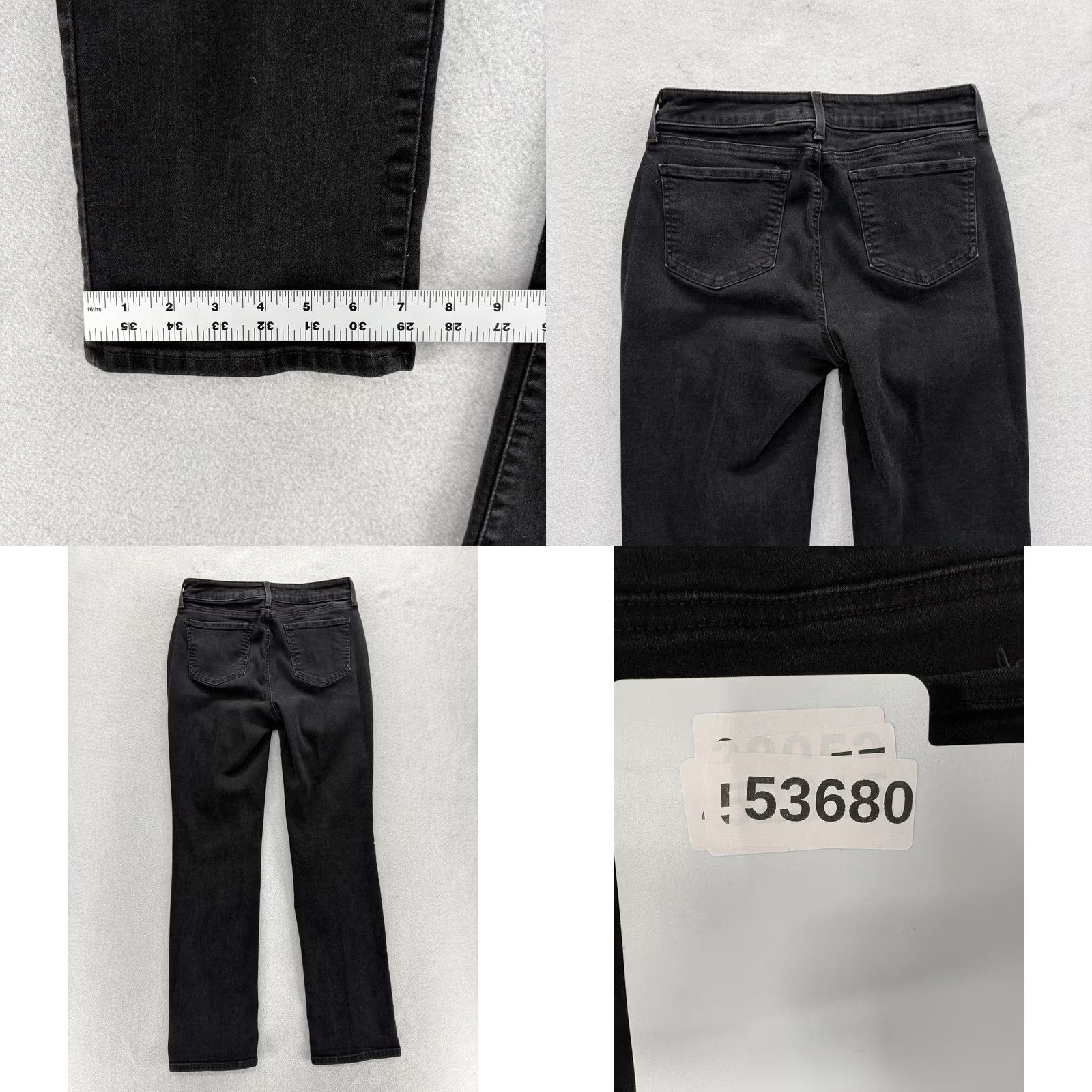 NYDJ NYDJ Marilyn Straight Jeans Womens Size 10 Black Mid Rise Stretch Shaping Size 32" / US 10 / IT 46 - 8 Thumbnail