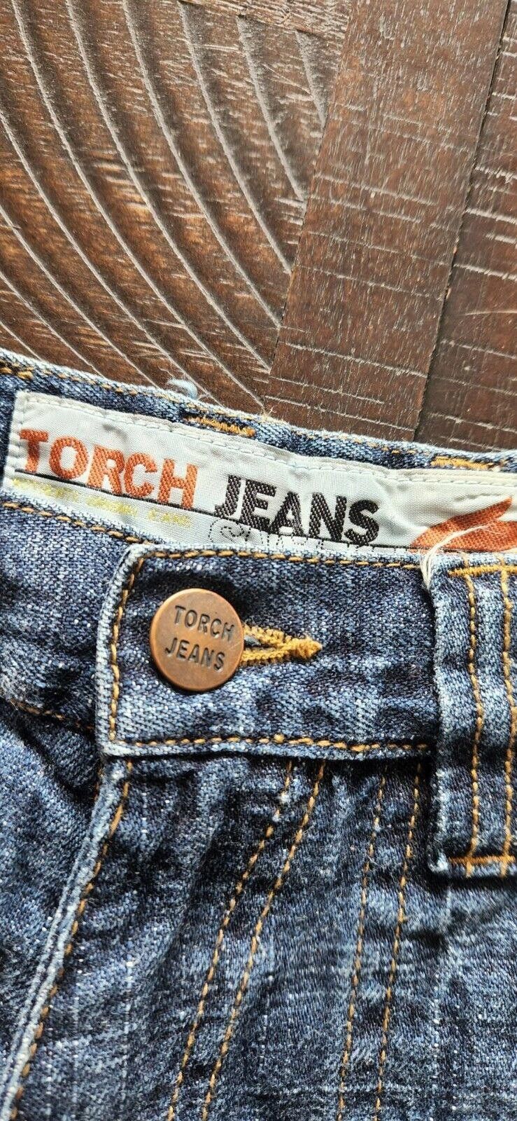 Designer Vintage Torch Brand Baggy Blue Jeans Womens 2XL Size 42" / US 20 - 4 Thumbnail
