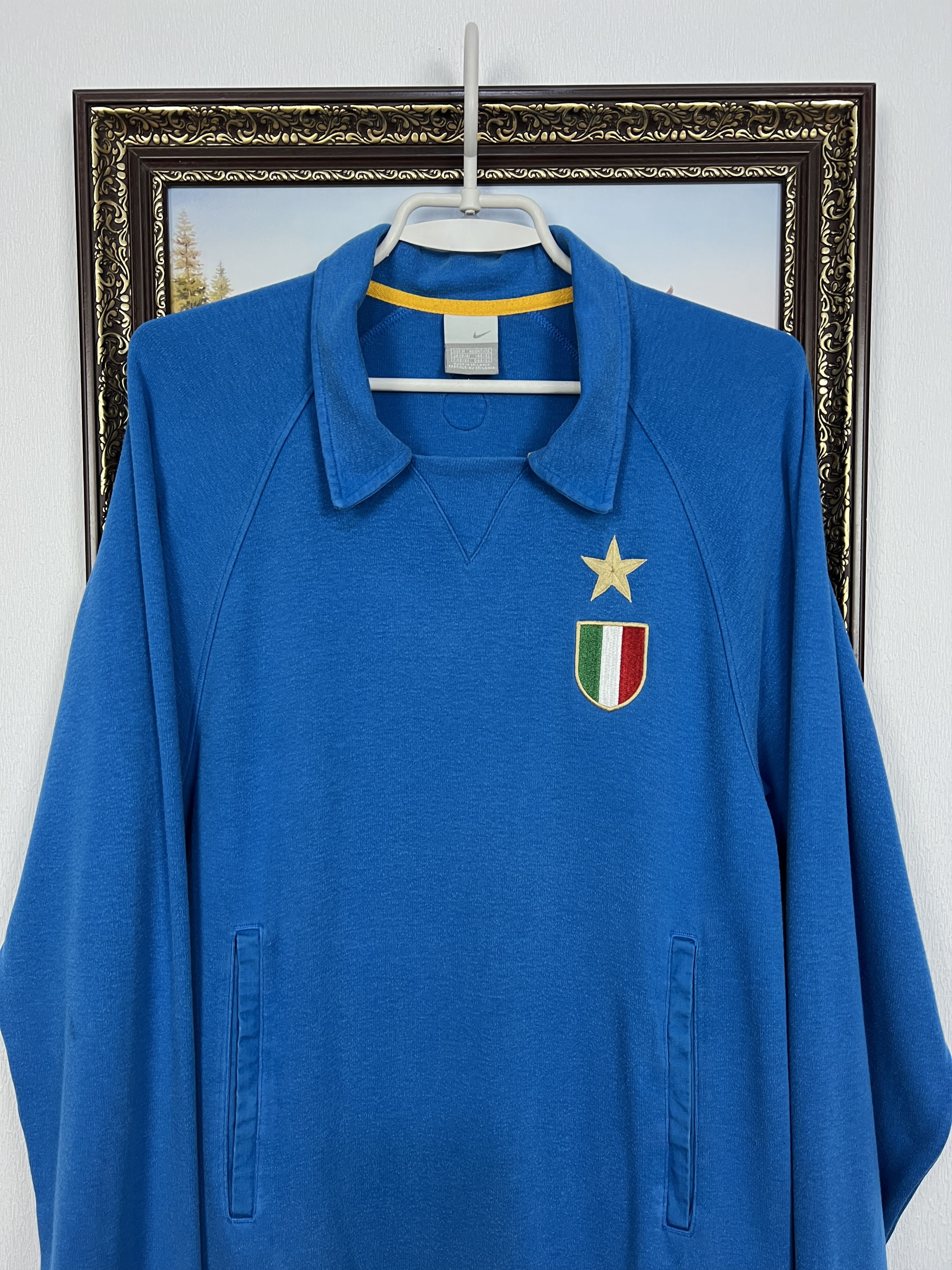 Nike Vintage Nike Inter Milan Football Sweatshirt Blue Track Top Size US M / EU 48-50 / 2 - 2 Thumbnail
