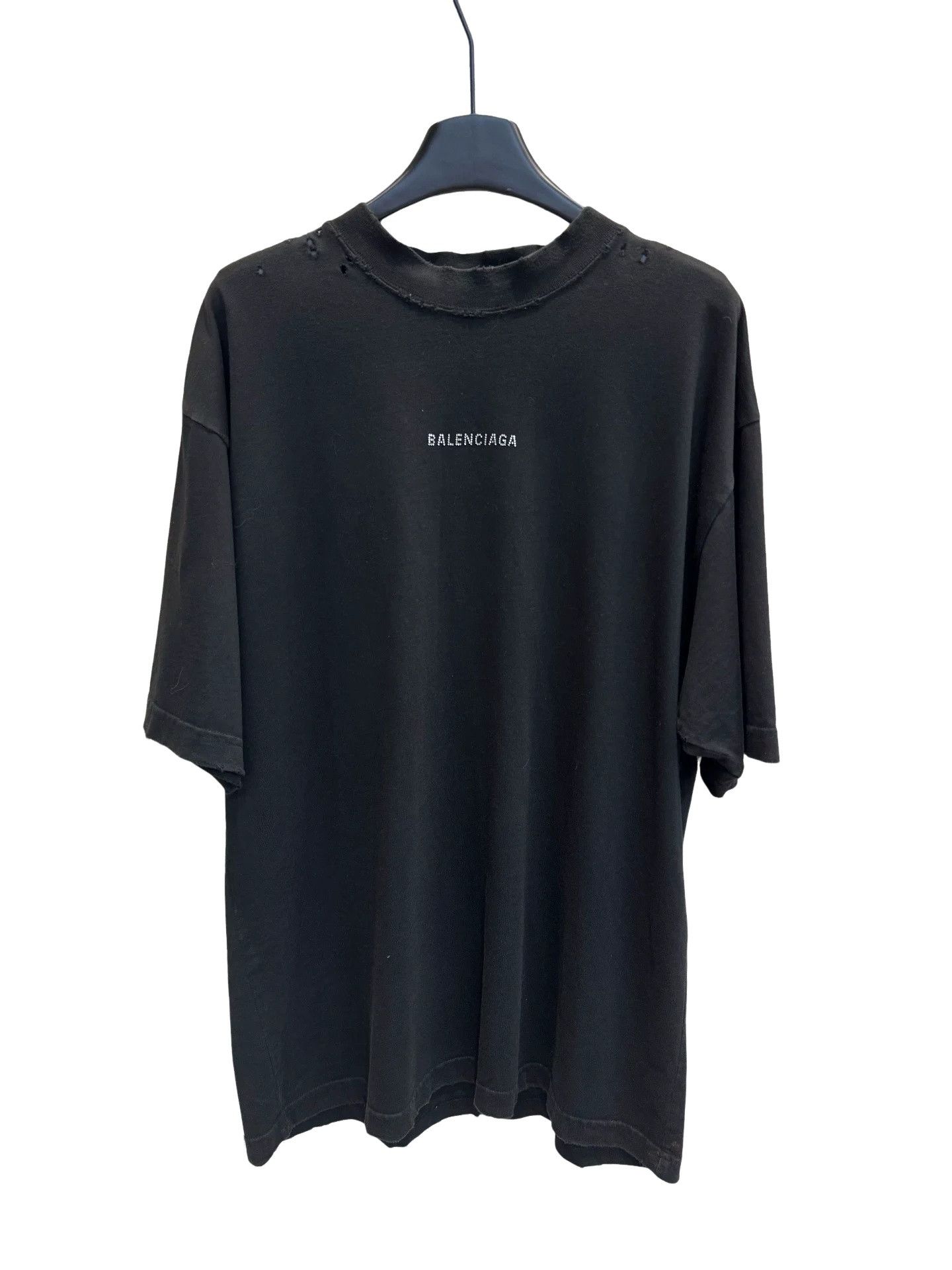 Balenciaga Balenciaga Rhinestone Logo T-Shirt Size XS Size US XS / EU 42 / 0 - 1 Thumbnail