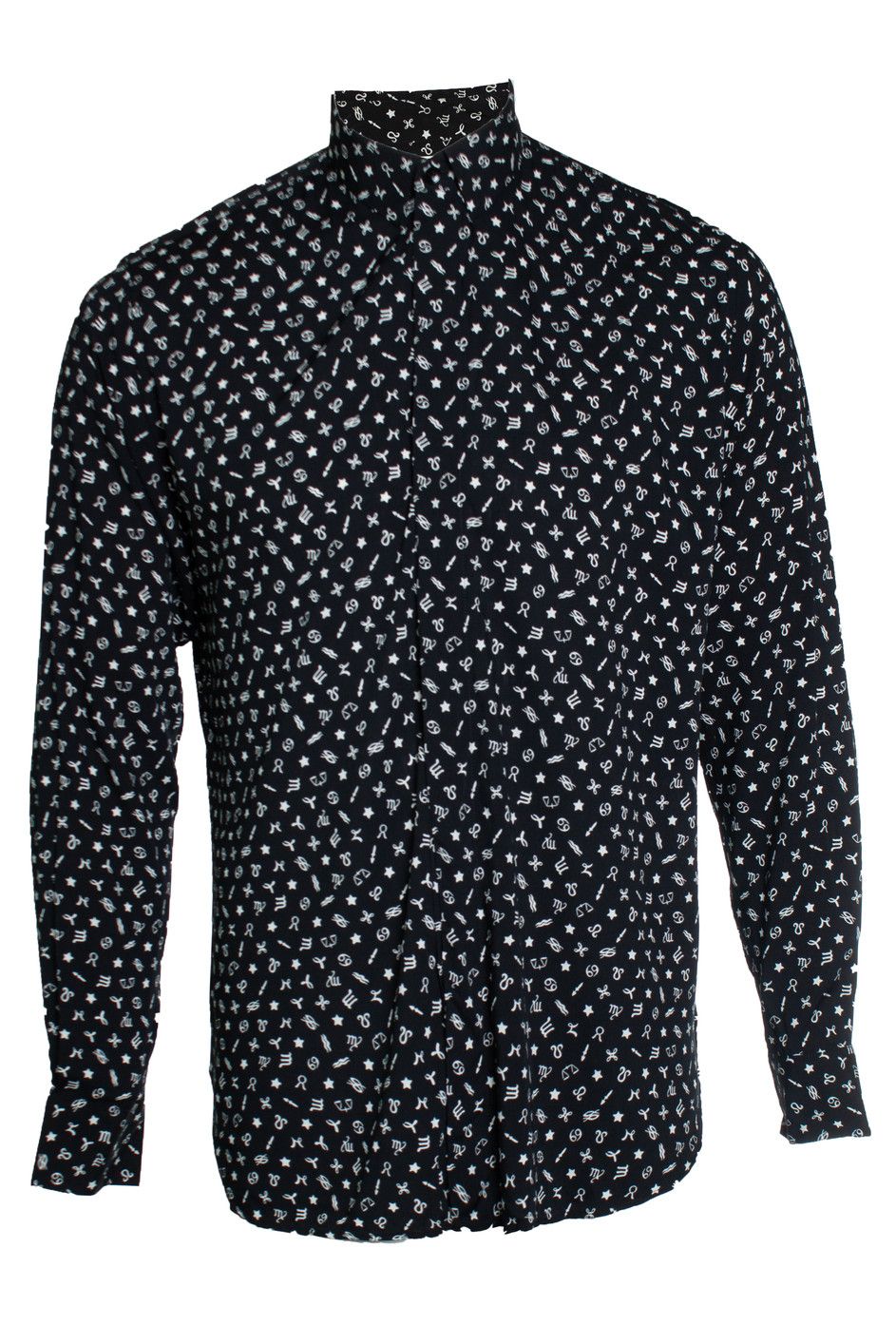 Saint Laurent Paris Saint Laurent, Constellation shirt in black and white Size US S / EU 44-46 / 1 - 1 Thumbnail