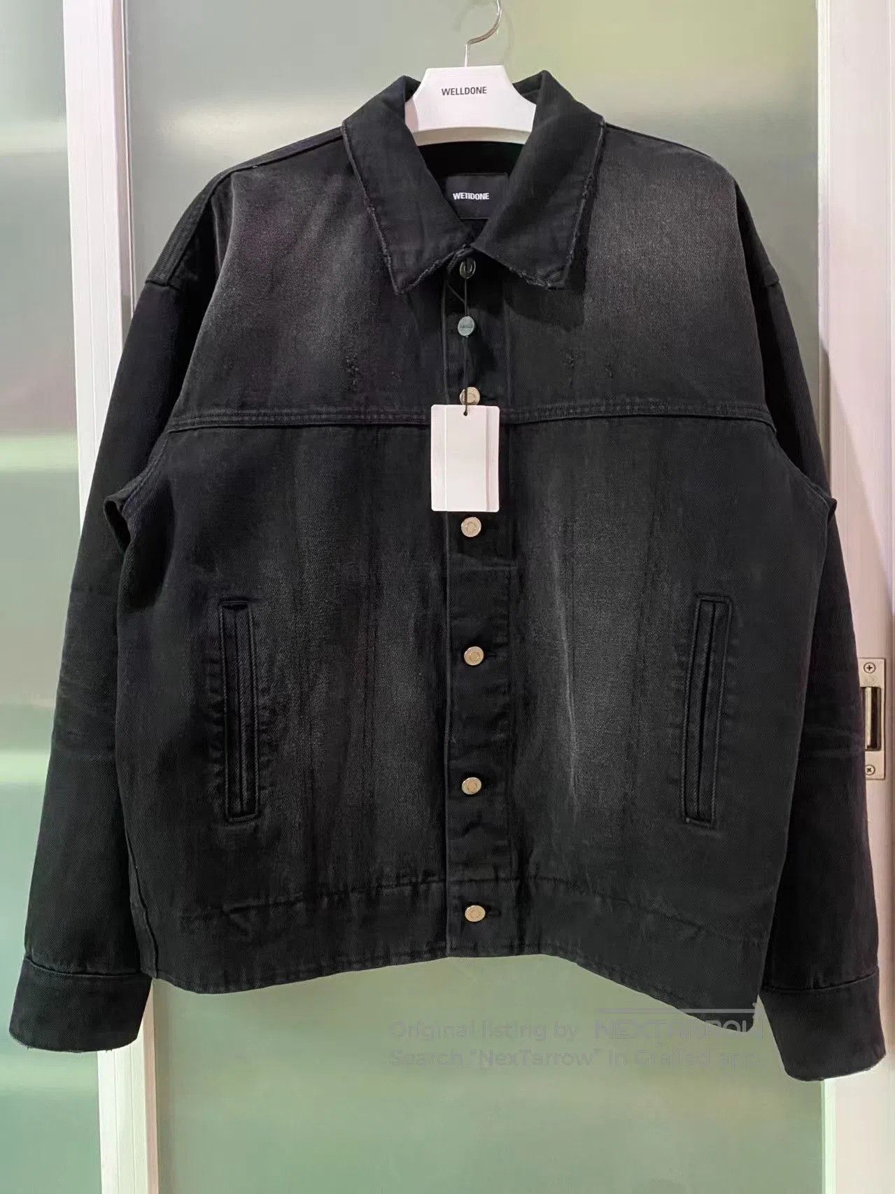 WE11DONE we11done Black Back Print Denim Jacket. Size US L / EU 52-54 / 3 - 1 Thumbnail