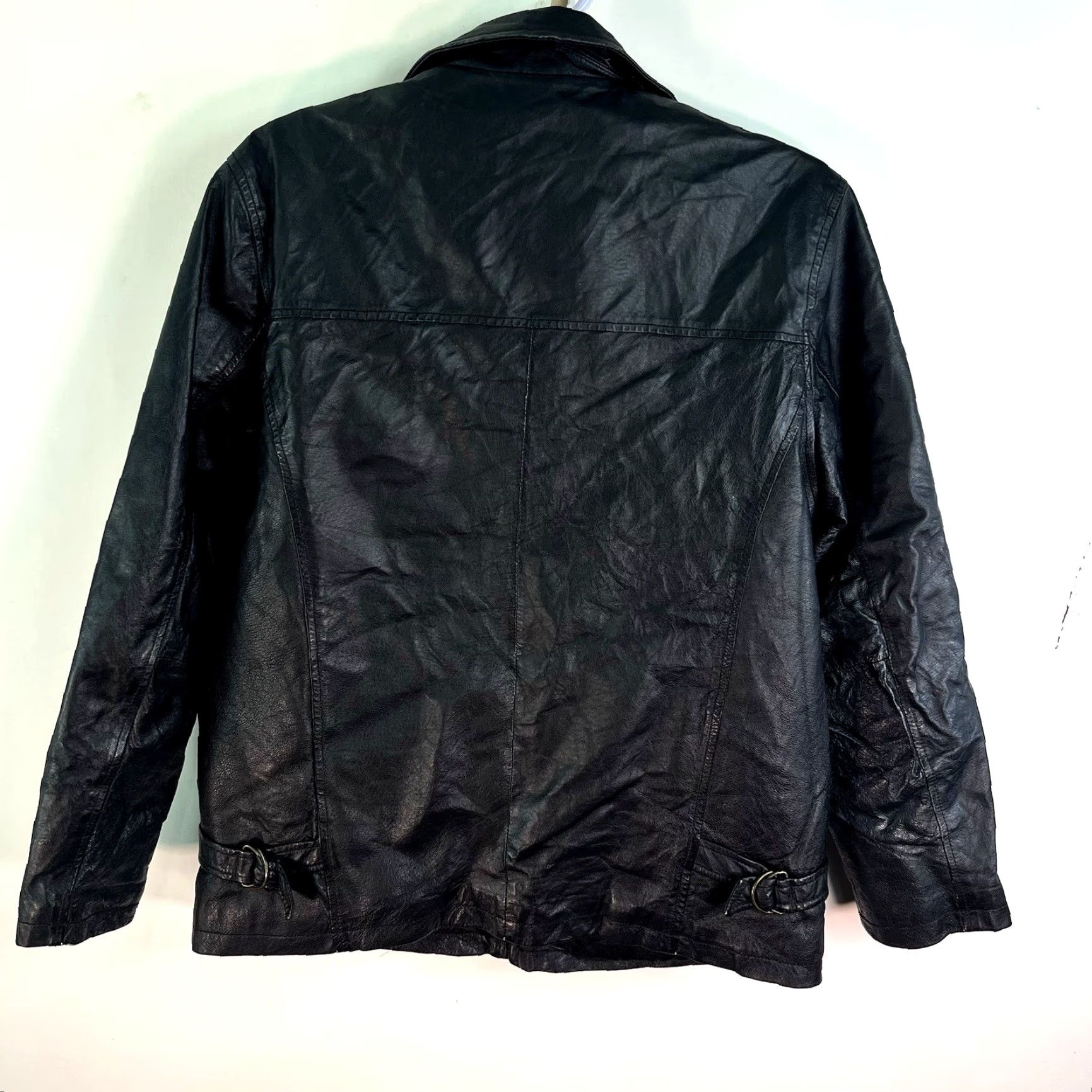 Vintage Monroe & Main Leather Removable Liner Jacket Mens M Black Size US M / EU 48-50 / 2 - 4 Thumbnail