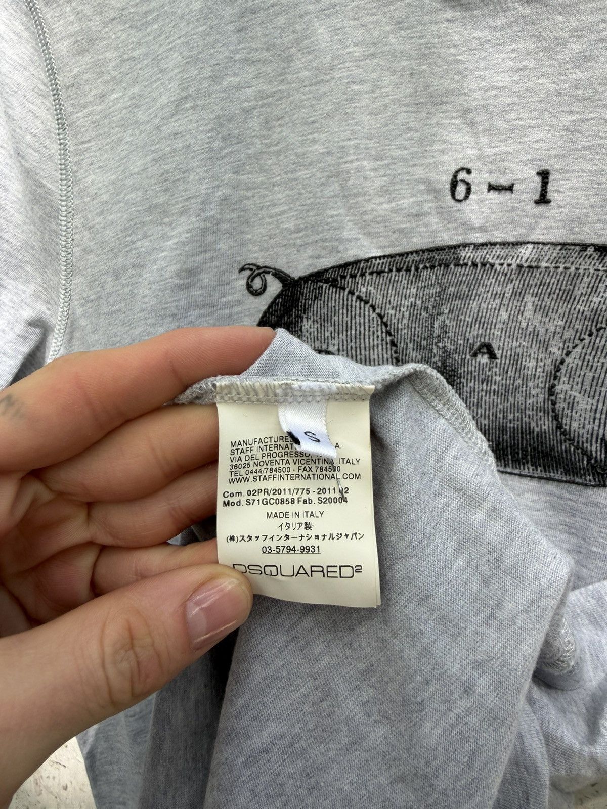 Dsquared2 SS11 DSQUARED2 Grey Pig T- Shirt Size US S / EU 44-46 / 1 - 5 Thumbnail