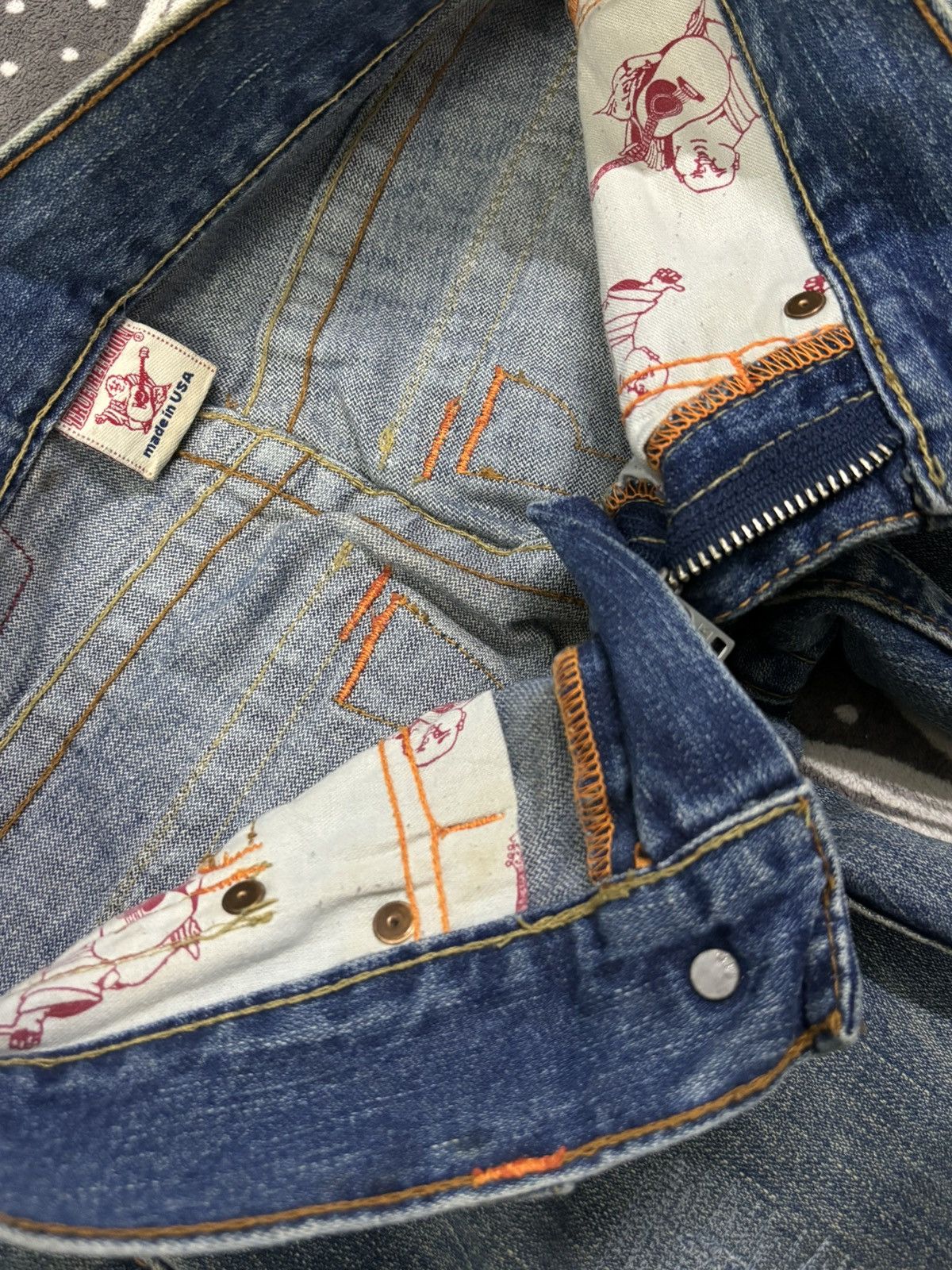 True Religion Vintage True Religion Joey Mud Washed Flare Distressed Jeans Size US 28 / EU 44 - 17 Thumbnail