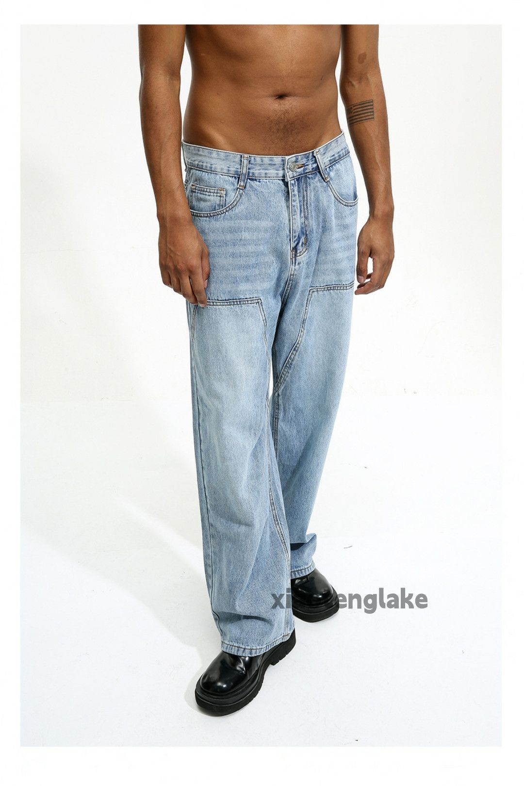 Jean × Vintage washed faded loose utility carpenter hiphop jeans Size US 30 / EU 46 - 3 Thumbnail