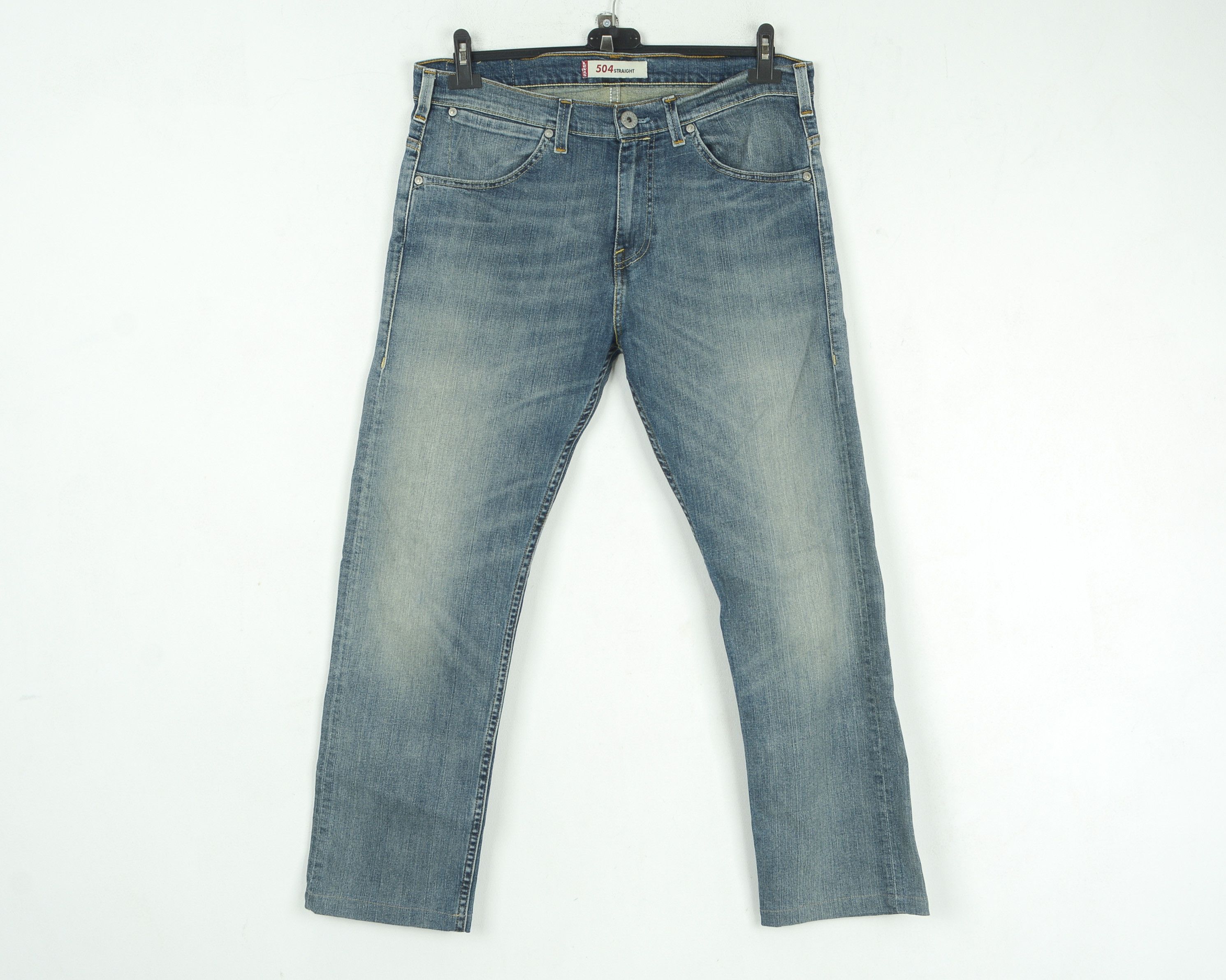 Levi's 504 Mens W34 L29 Regular Straight Jeans Pants Denim Trousers Size US 34 / EU 50 - 2 Thumbnail