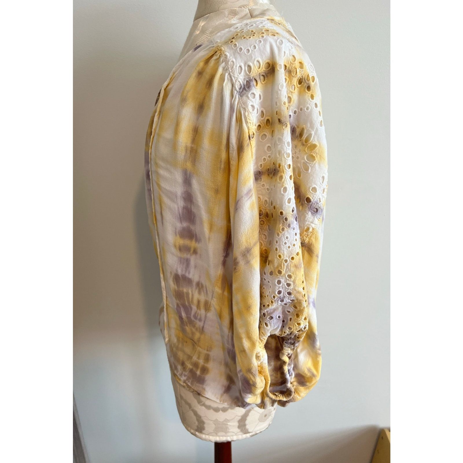 Young Fabulous & Broke Young Fabulous & Broke Yellow Tie Dye Blouse XS Size XS / US 0-2 / IT 36-38 - 3 Thumbnail