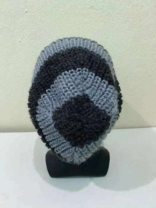 Japanese Brand × Plus One Clothing × Vintage Plus One Stripe Beanie Hat Size ONE SIZE - 4 Thumbnail