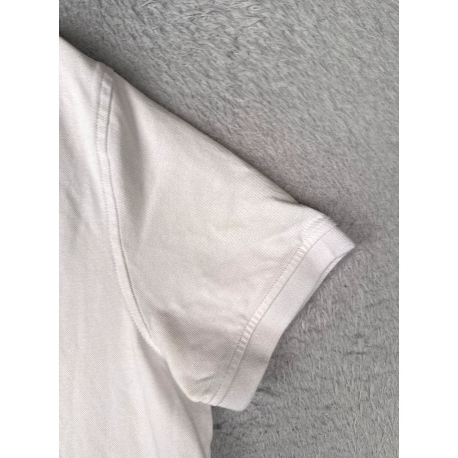 Tommy Hilfiger VINTAGE Tommy Hilfiger Polo Shirt Men Large White Cotton Blend Short Sleeve Slim READ Size US L / EU 52-54 / 3 - 2 Thumbnail