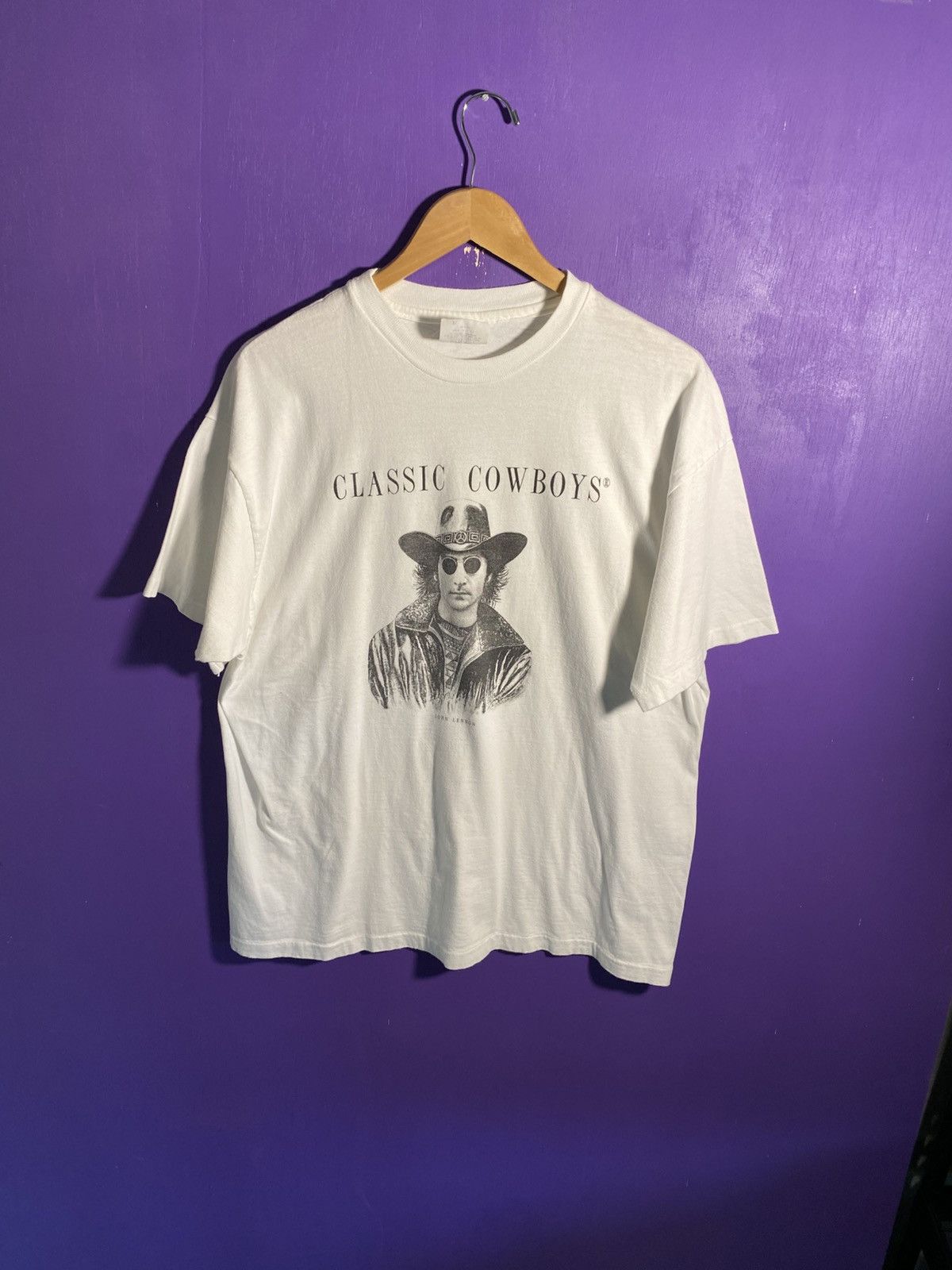 Band Tees Vintage 90s John Lennon classic cowboys t-shirt Size US L / EU 52-54 / 3 - 1 Thumbnail