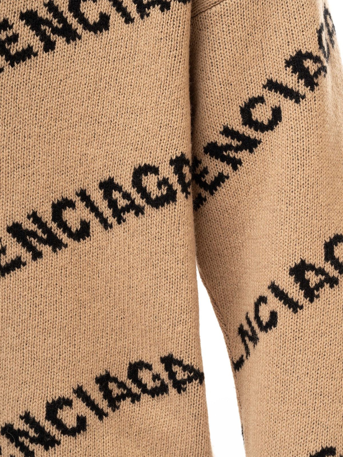 Balenciaga Balenciaga brown all-over logo sweater Size US XS / EU 42 / 0 - 2 Thumbnail