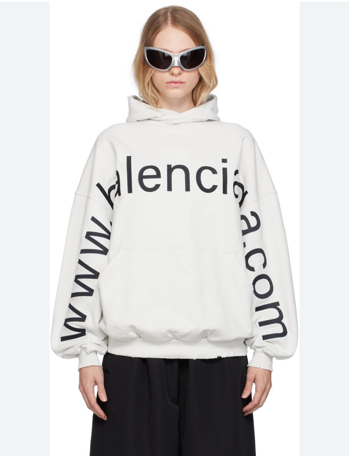 Balenciaga BALENCIAGA Hoodie.com White Sz 3 Size US L / EU 52-54 / 3 - 7 Thumbnail