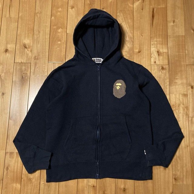 Bape BAPE HEAD LOGO Zip Hoodie Navy a bathing ape NIGO Size US L / EU 52-54 / 3 - 1 Thumbnail
