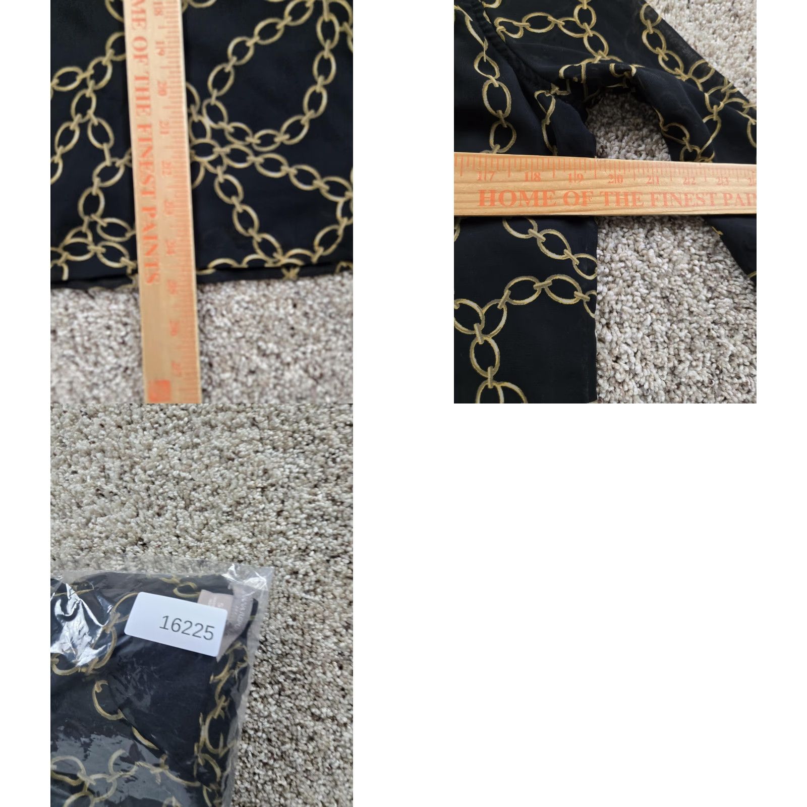 Banana Republic Banana Republic Blouse Womens Small Black Chain Lock Key Print Long Sleeve Top Size S / US 4 / IT 40 - 8 Thumbnail