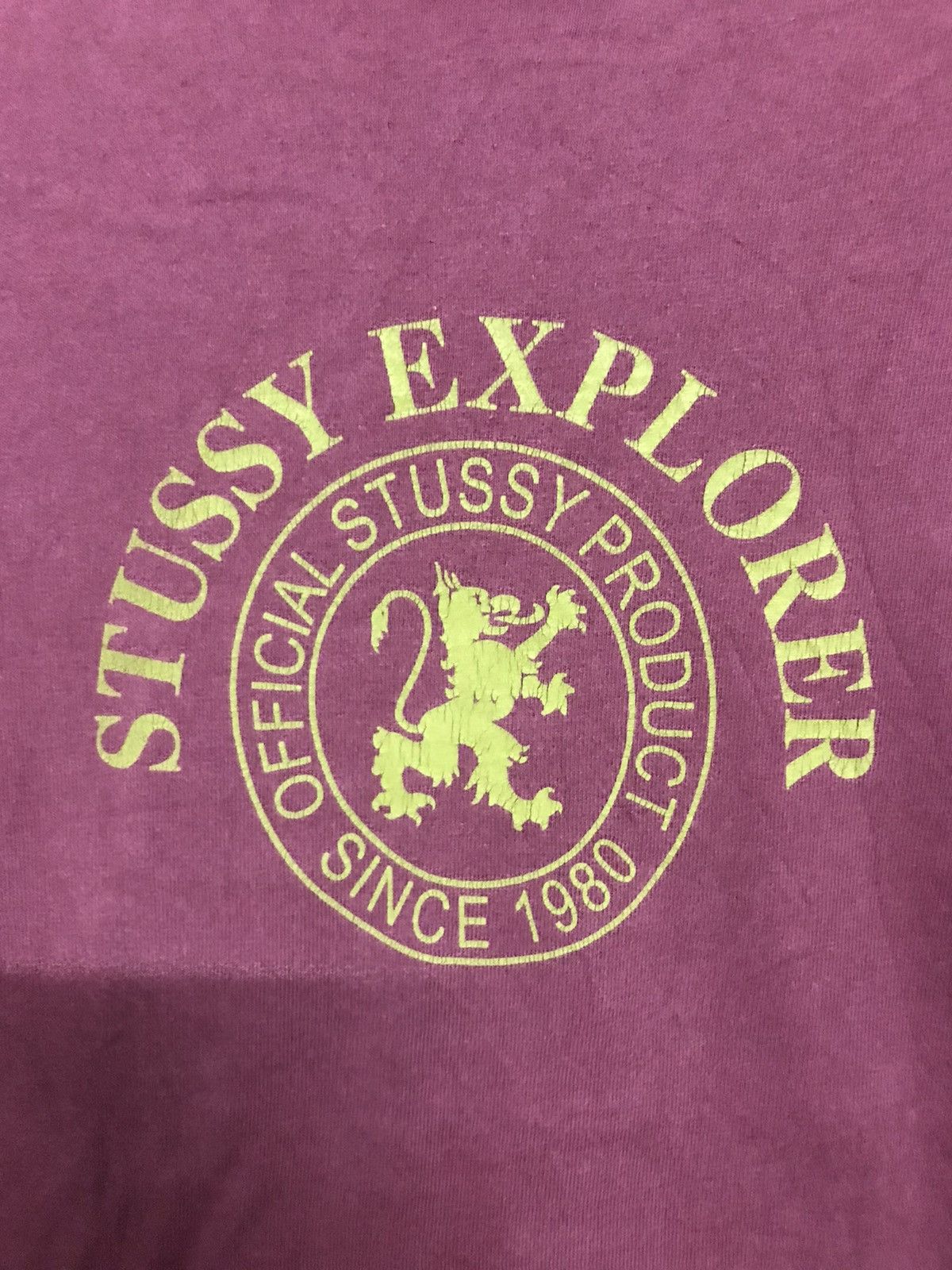 Stussy × Vintage Vintage Stussy Explorer Maroon Sunfaded Tees Size US M / EU 48-50 / 2 - 4 Thumbnail
