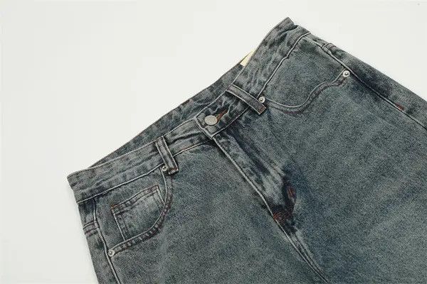 Jean Punk distressed washed flared jeans for men Size US 32 / EU 48 - 4 Thumbnail