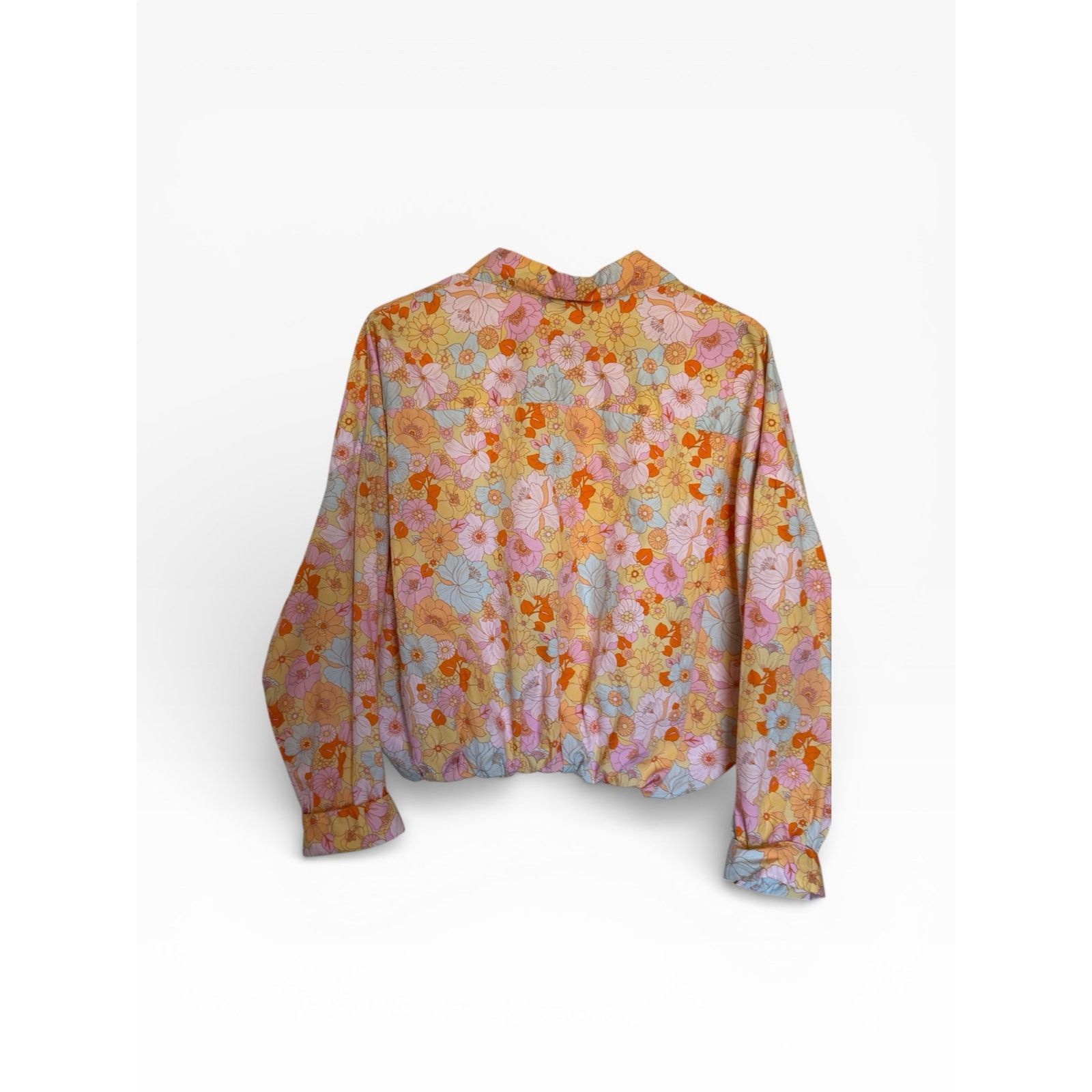 Other Karlie Multicolor Floral Long Sleeve Button Up Collar Blouse Size S / US 4 / IT 40 - 7 Thumbnail