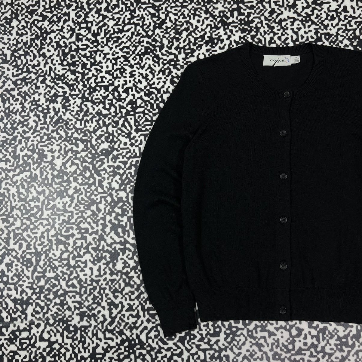 Coach COACH Black Basic Casual Cardigan Sweater Luxury Y2K Style Size XS / US 0-2 / IT 36-38 - 3 Thumbnail