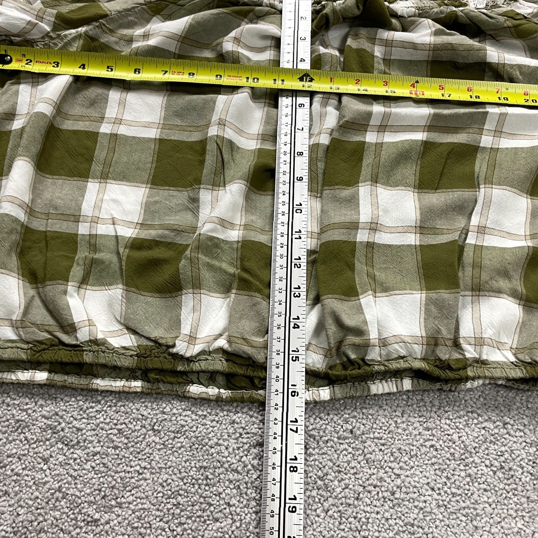 Vintage Cato Blouse Women 18/20 Plus Long Sleeve Green Check Rayon Lightweight Casual Womens Size XXL / US 16-18 / IT 52-54 - 7 Thumbnail