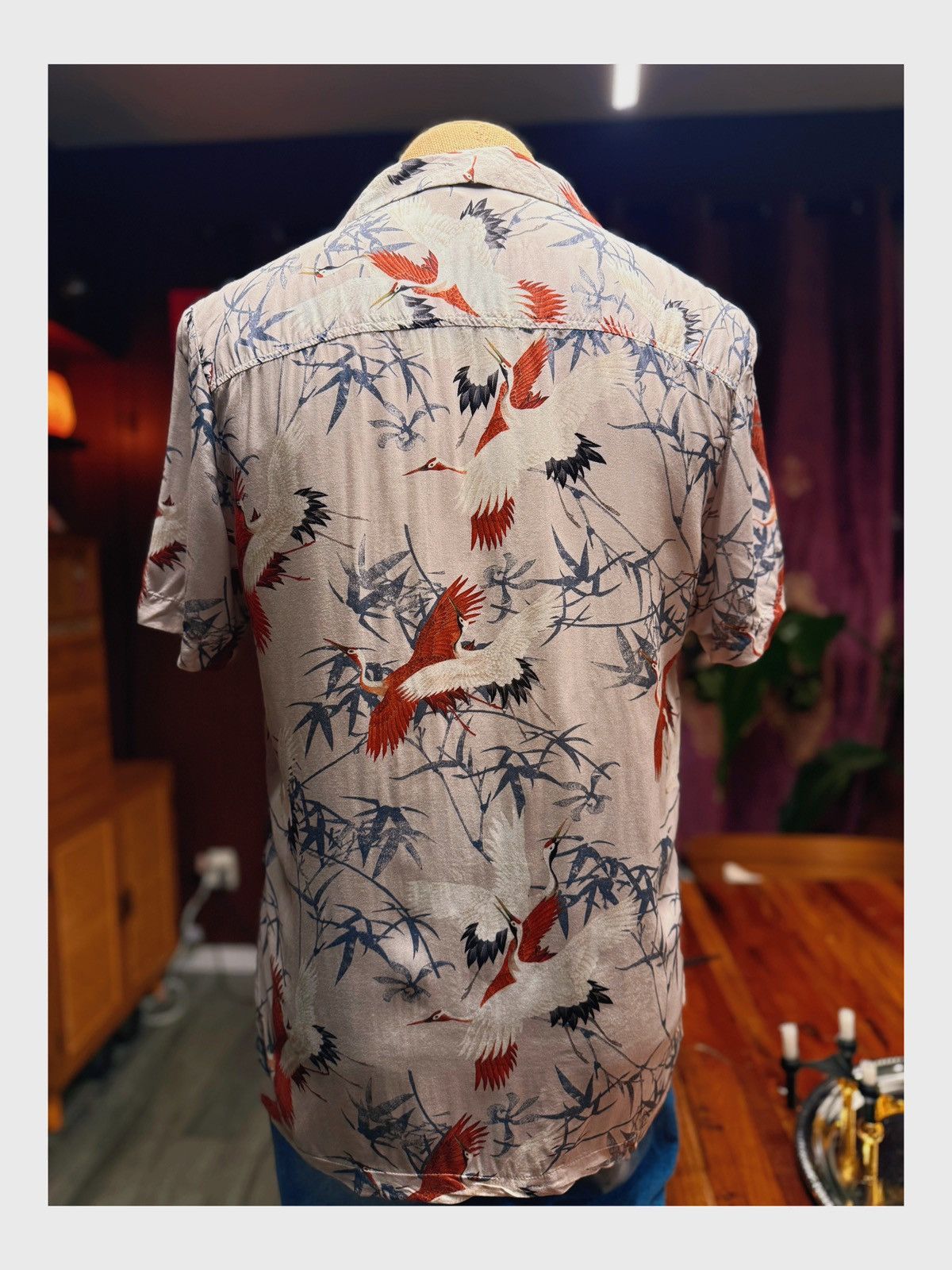 Asos ASOS DESIGN Crane & Bamboo Print Shirt – Size M Size US M / EU 48-50 / 2 - 7 Thumbnail