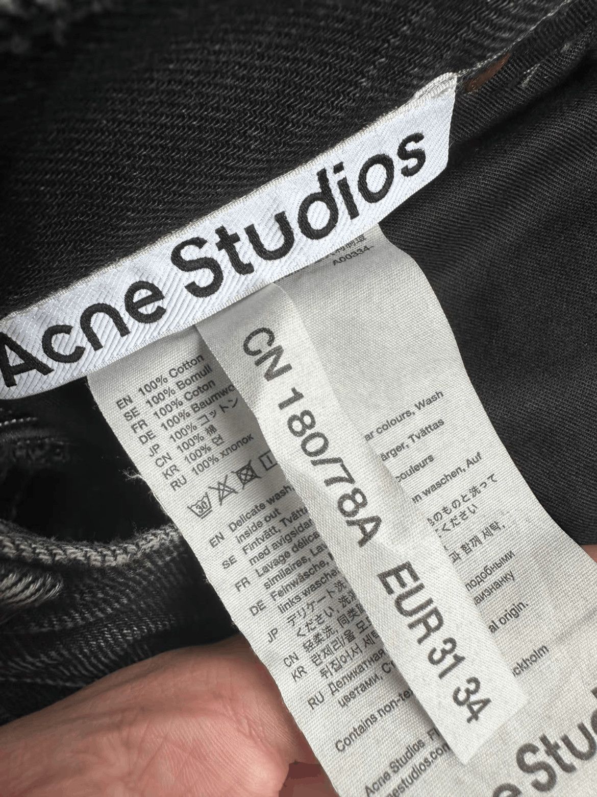Acne Studios Acne Studios Acne Studios 2022M Sun Pattern Baggy Denim-25 Size US 31 - 6 Thumbnail