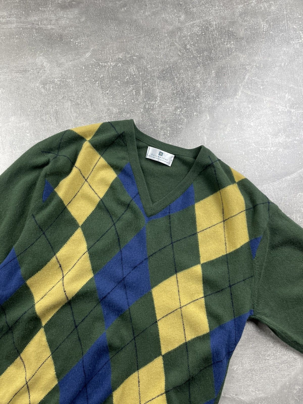 Ballantyne Vintage Ballantyne Argyle Sweater Super Geelong Lambswool Size US M / EU 48-50 / 2 - 5 Thumbnail