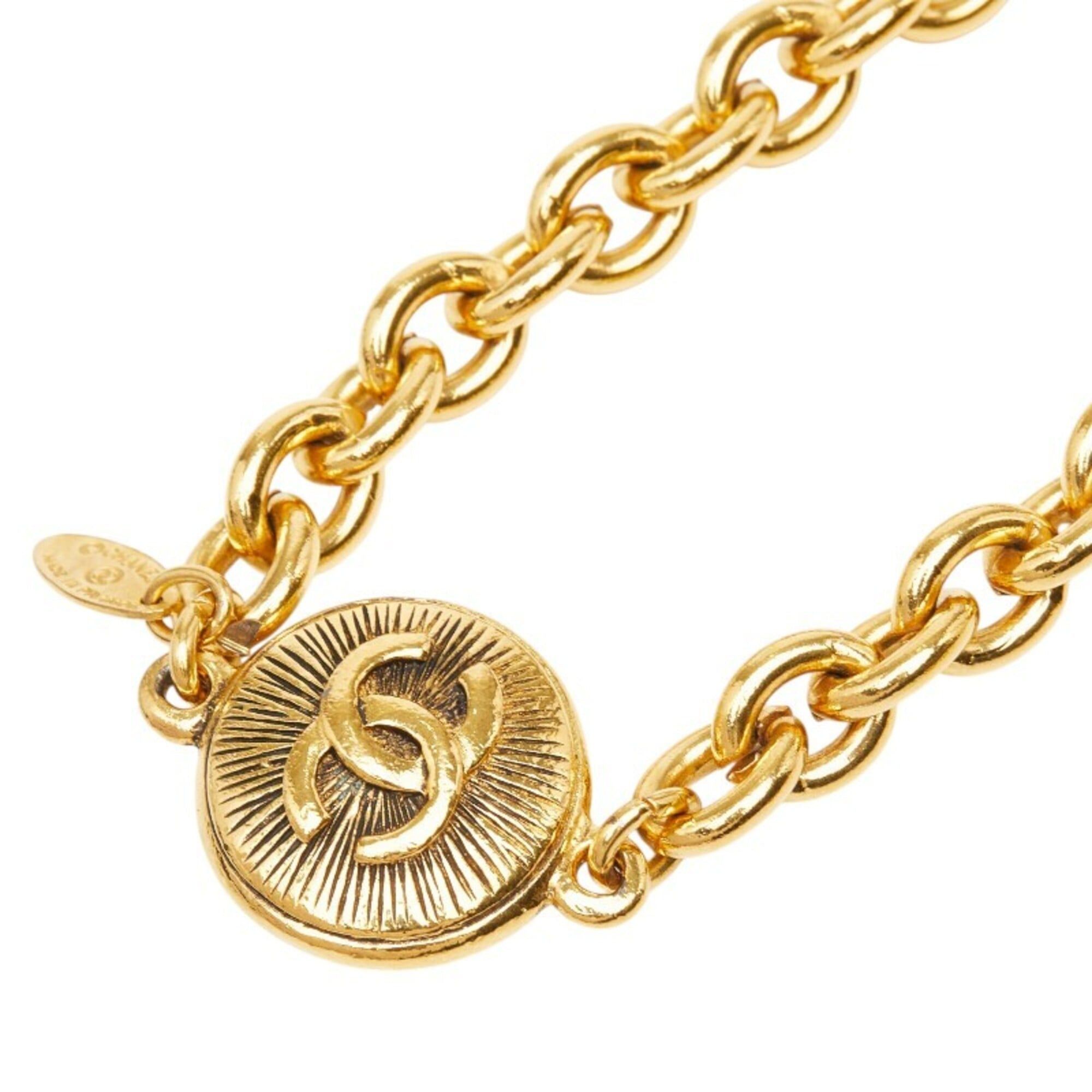 Chanel Chanel Coco Mark GP Chain Necklace, Gold Plated, Women's. Size ONE SIZE - 1 Thumbnail