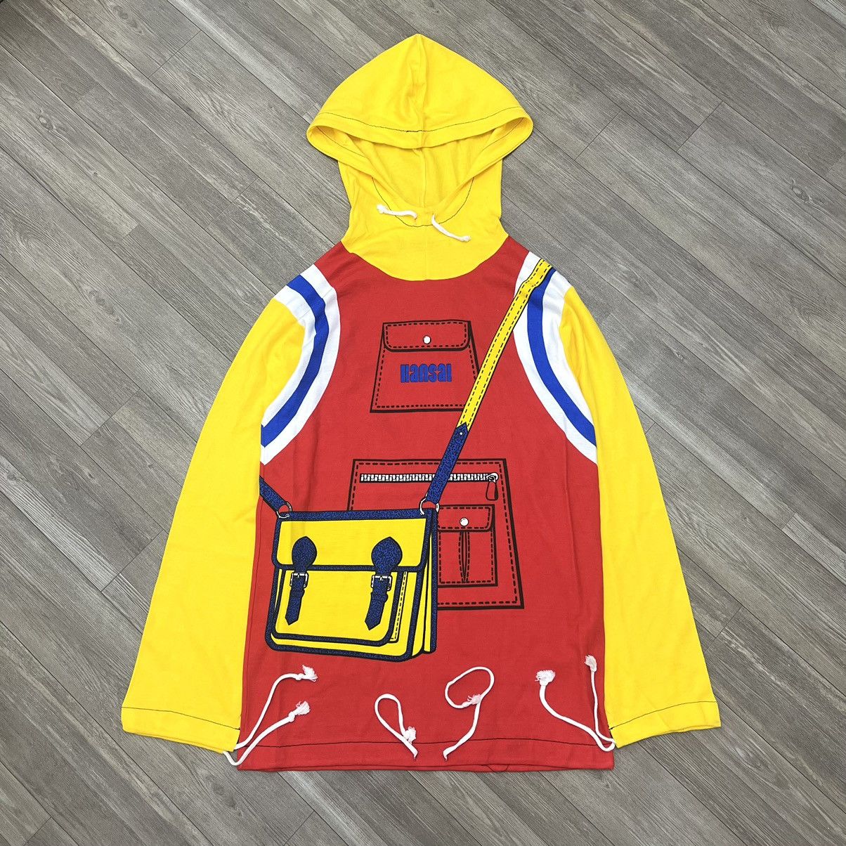 Kansai Yamamoto × Vintage Vintage Kansai Yamamoto 1980's Trompe L'oeil Errand Hoodie Size US M / EU 48-50 / 2 - 1 Thumbnail