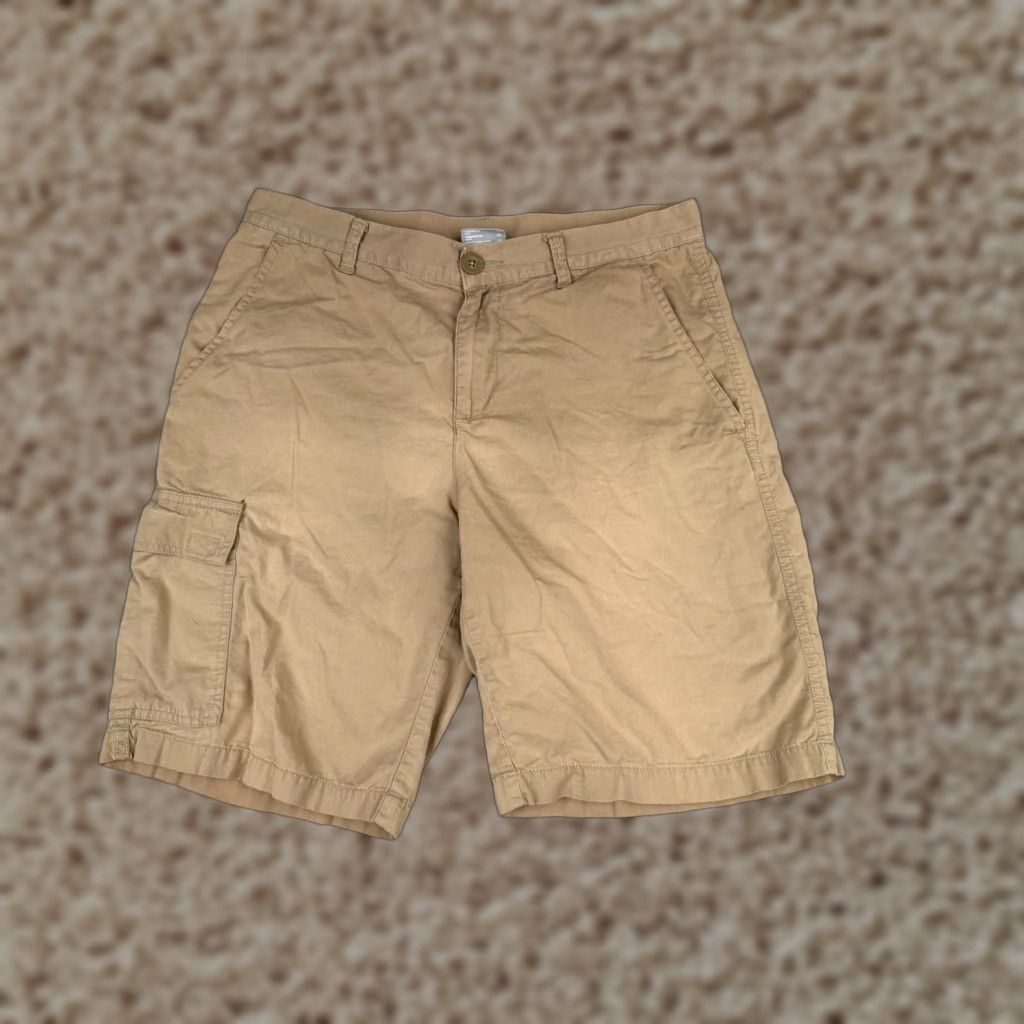 Vintage Columbia Mens Cargo Shorts 32 Beige 100% Cotton Nylon Twill Zip Fly Pockets Logo Casual Cargo Short Regular Rise 10 In Inseam 10 in Men Size US 32 / EU 48 - 1 Thumbnail