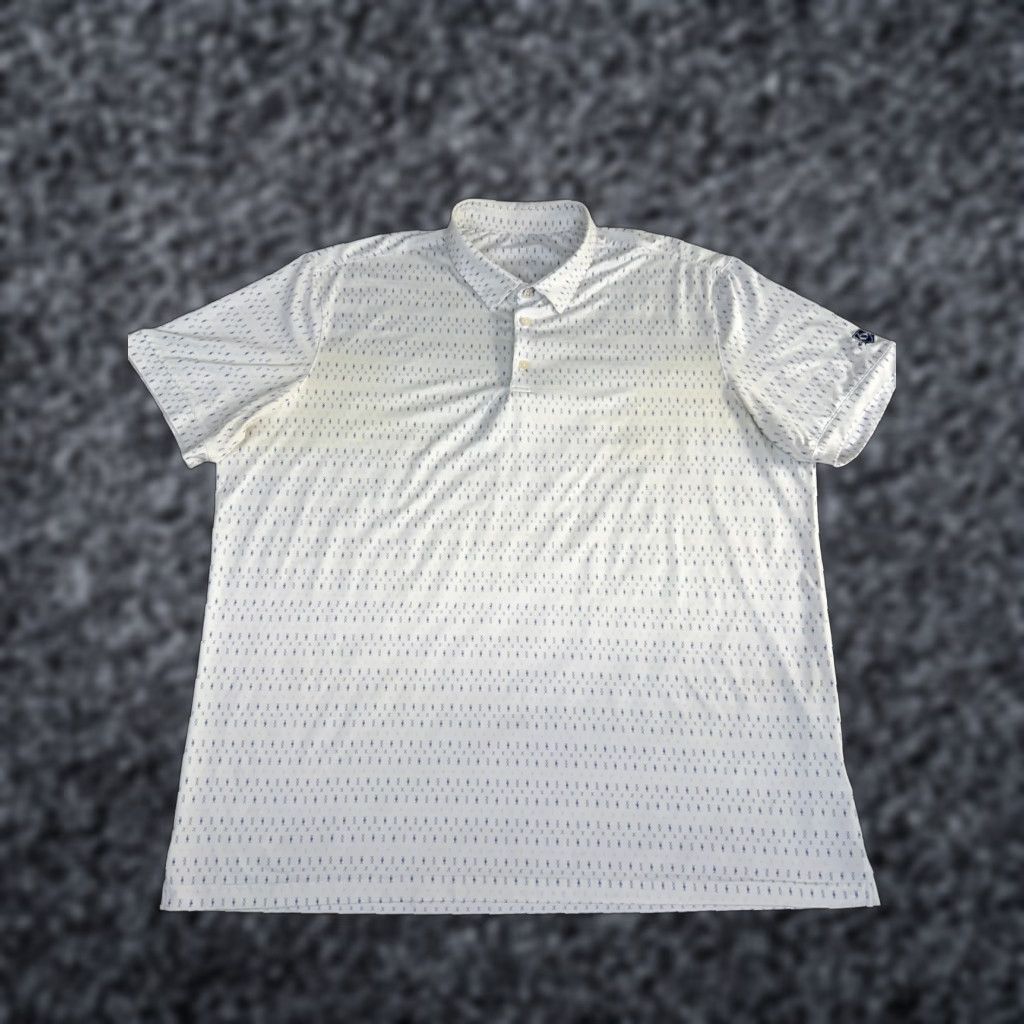 Mizzen+Main Mizzen+Main Polo Shirt Mens 2XL White Blue Medallion Cross Print Golf Casual Polo Shirt Mens 2XL White Blue Medallion Cross Print Golf Size US XXL / EU 58 / 5 - 1 Thumbnail