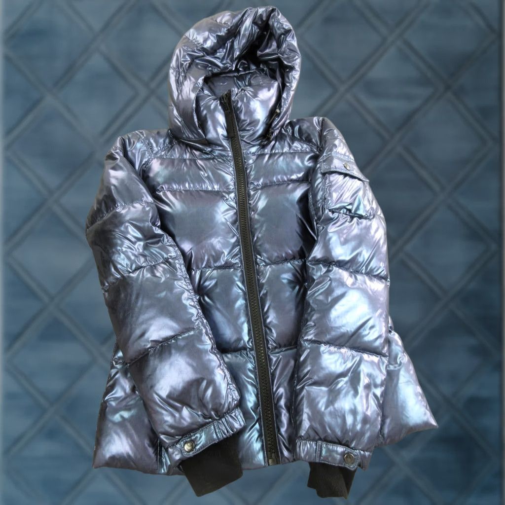 Vintage S13 New York Jacket Womens Small Blue Down Puffer Hooded Full Zip Elastic Waist Size S / US 4 / IT 40 - 1 Thumbnail