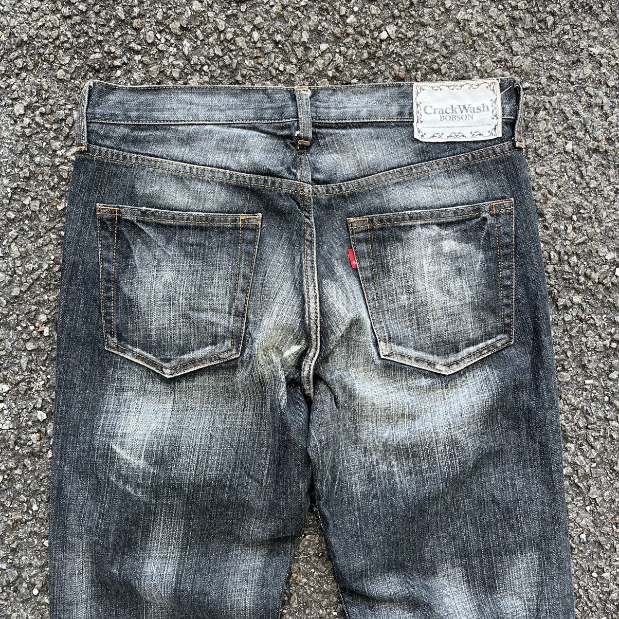 Tornado Mart FLARE JEANS CLAWMARK DENIM CRACK WASH BOBSON FADED PANTS Size US 31 - 11 Thumbnail