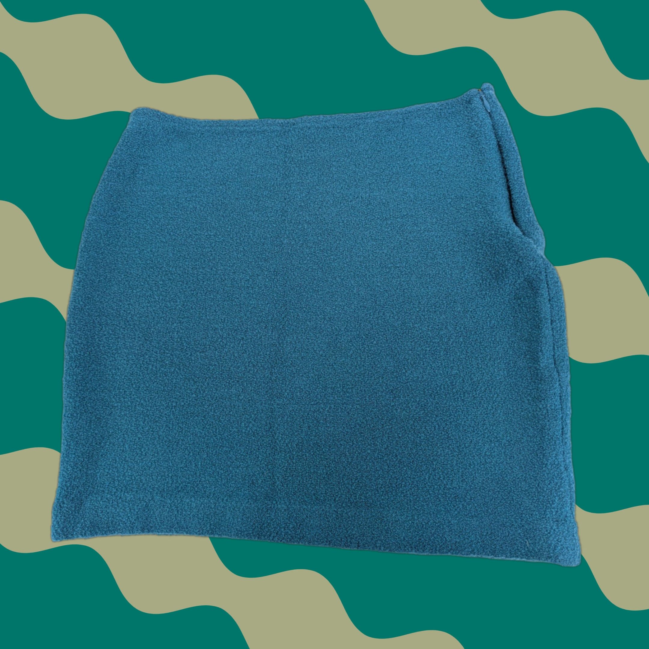 St. John St. John Skirt Size 10 Pencil Knee Length Wool Blend Blue Turquoise Zip Womens Size 32" / US 10 / IT 46 - 1 Thumbnail
