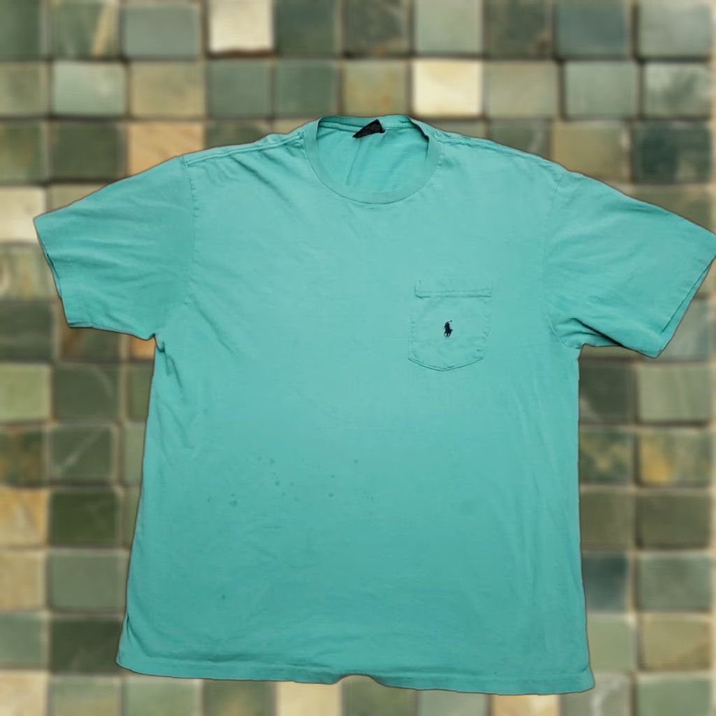 Ralph Lauren VINTAGE Polo Ralph Lauren Shirt Mens M Green 100% Cotton Made in USA Tee Size US M / EU 48-50 / 2 - 1 Thumbnail