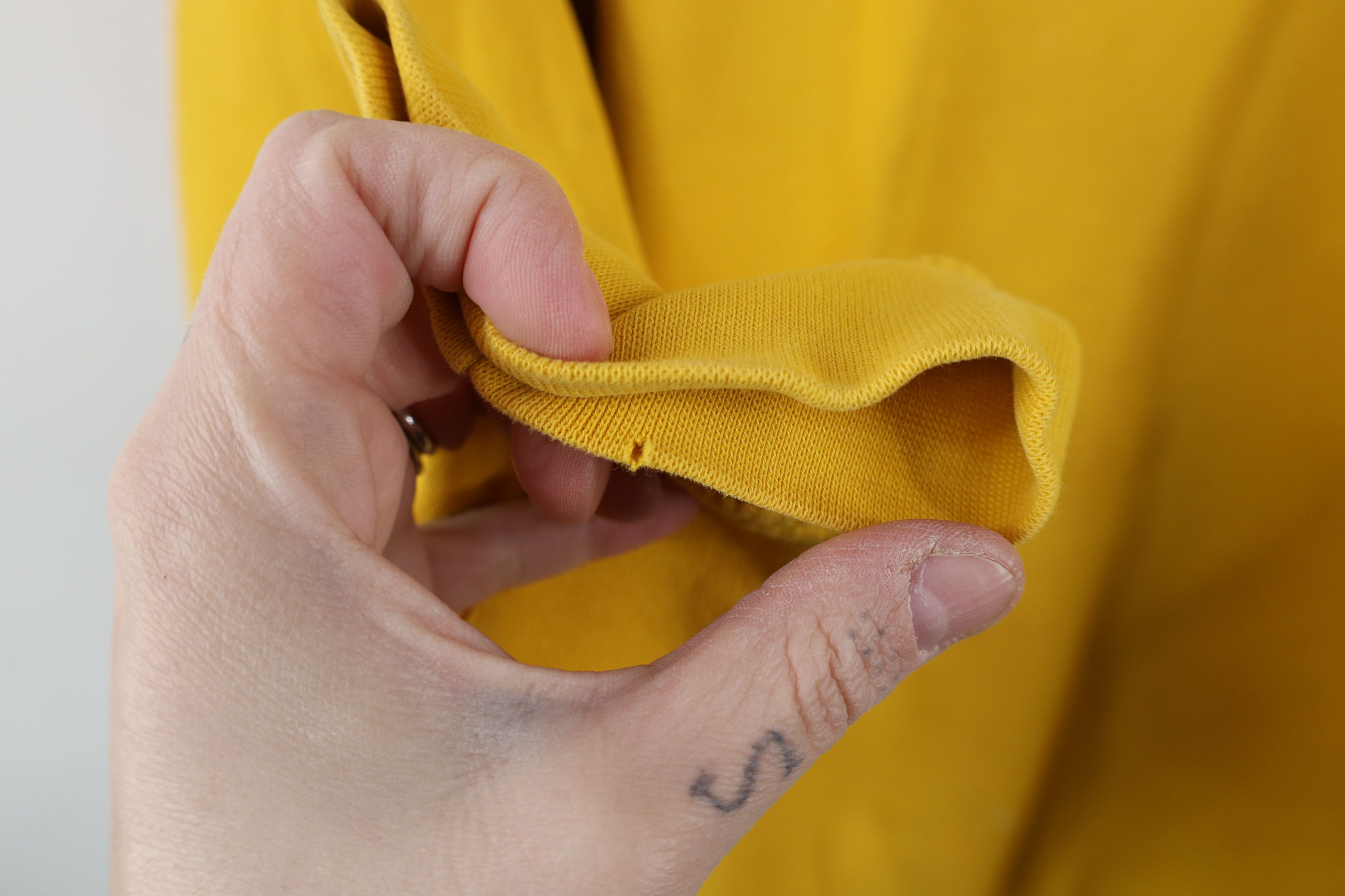 Nike × Vintage Vintage 90s Y2K Nike Mini Swoosh Sweatshirt Mustard Yellow Size US XL / EU 56 / 4 - 9 Thumbnail