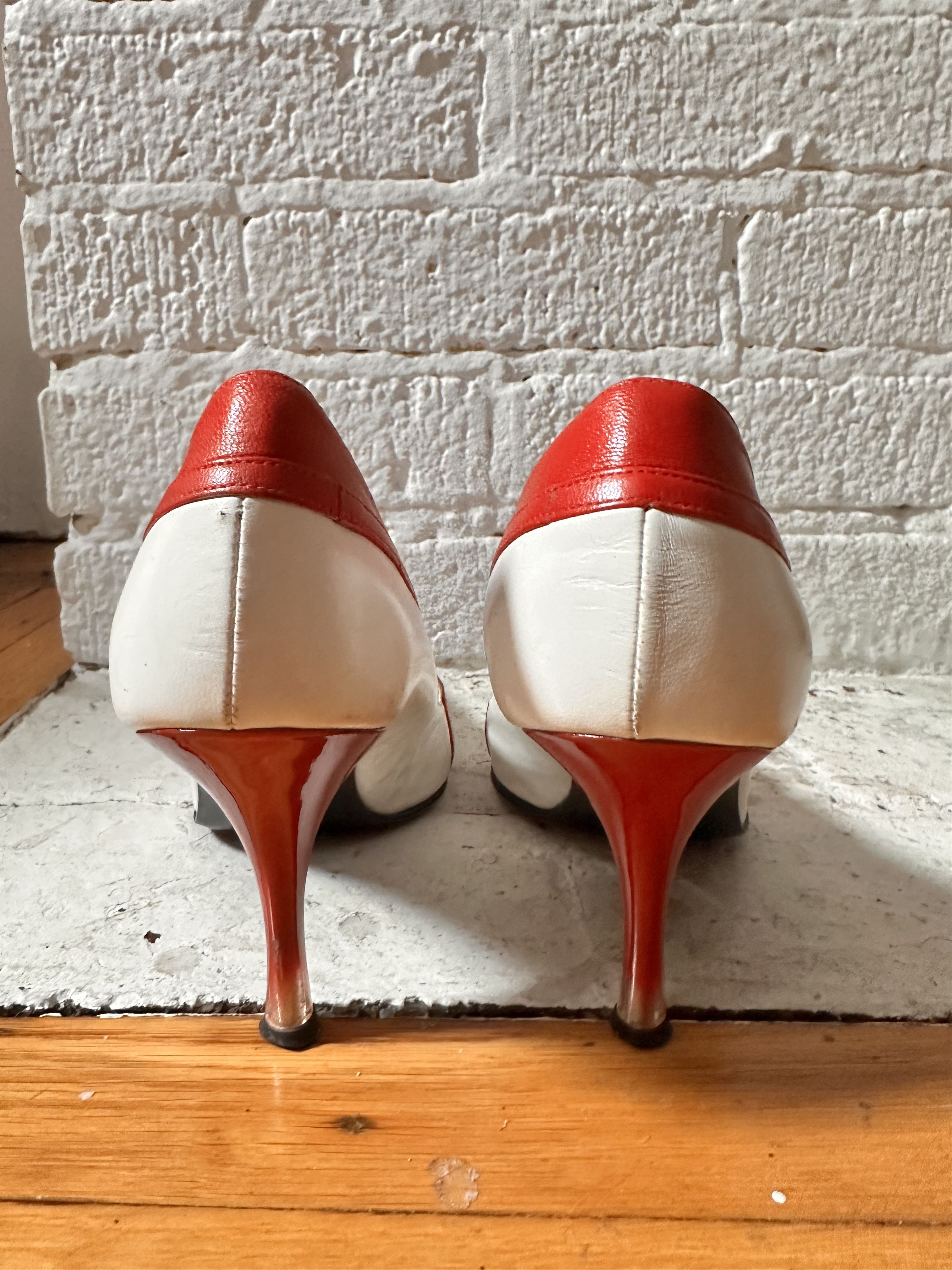Vintage VIA SPIGA RED AND WHITE Y2K HEELS _ 8.5 Size US 8.5 / IT 38.5 - 8 Thumbnail