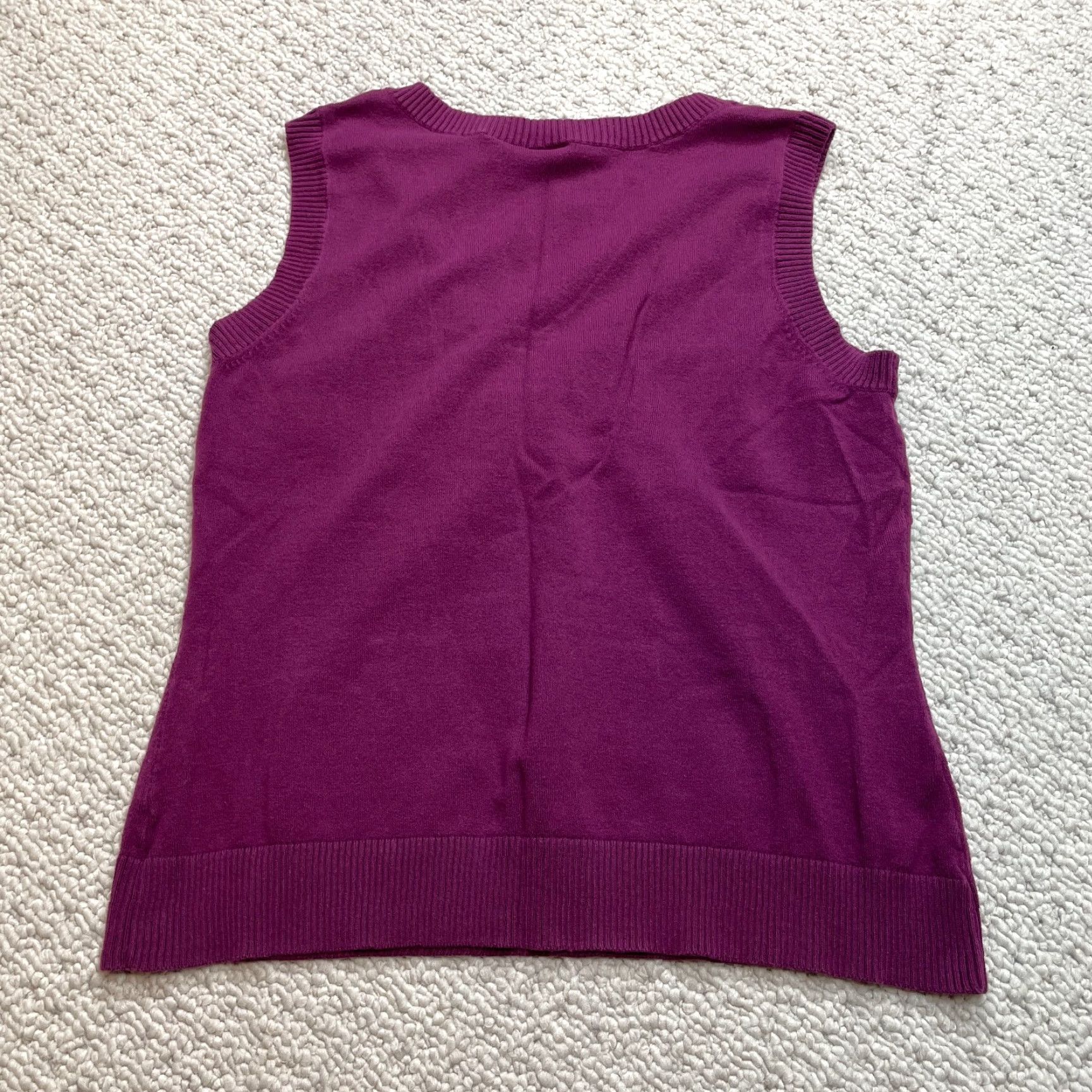 Mossimo VINTAGE Mossimo Sweater Vest Womens XL Sleeveless Purple V Shirt? Size XL / US 12-14 / IT 48-50 - 7 Thumbnail
