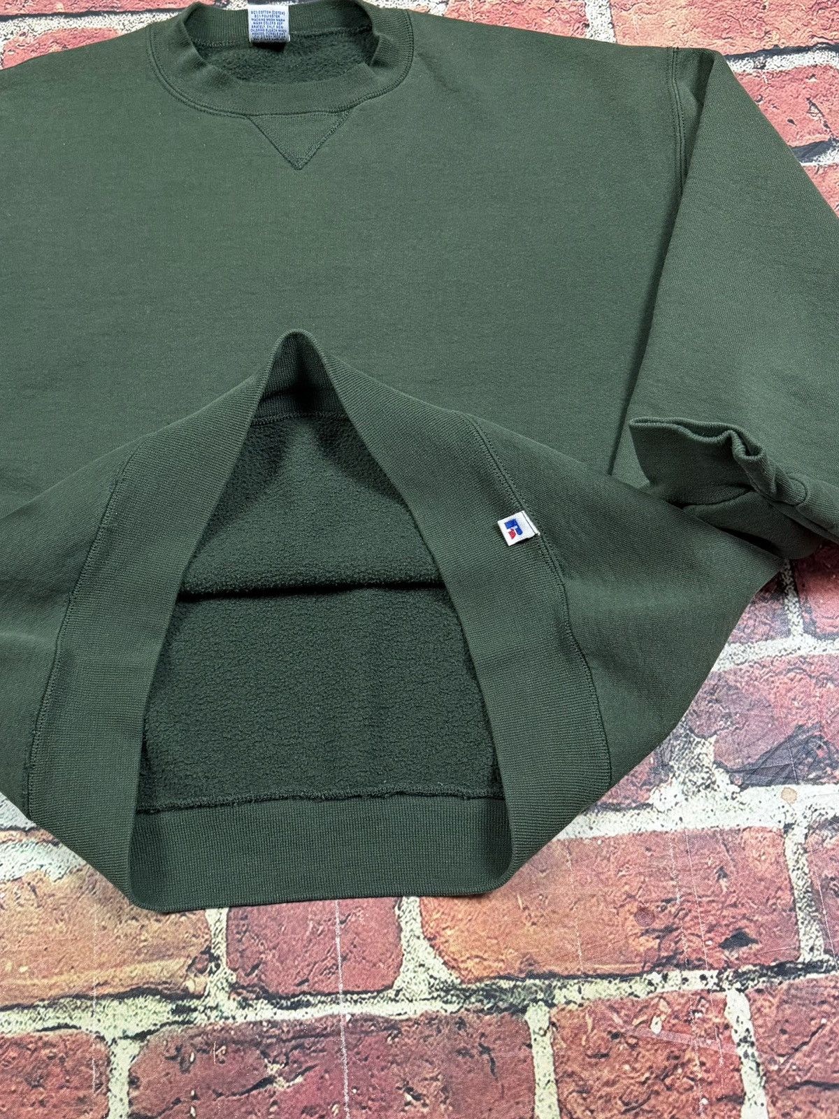 Russell Athletic Vintage Russell Athletic Forest Green Blank Sweatshirt Boxy Size US L / EU 52-54 / 3 - 6 Thumbnail