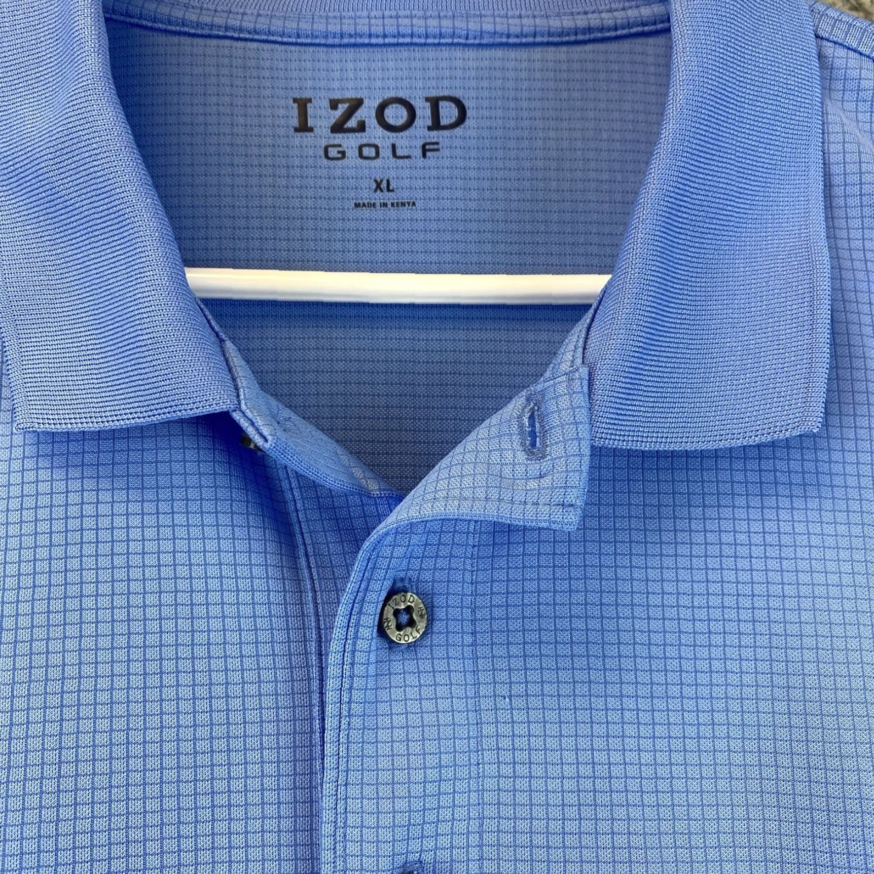 Izod Izod IZOD Men's Golf Blue Active Shirt - Classic Polo 54-24 Regular XL Sleeves Short Button-Down Collared Button-Down Logo Fabric Polyester Nylon? Size US XL / EU 56 / 4 - 4 Thumbnail