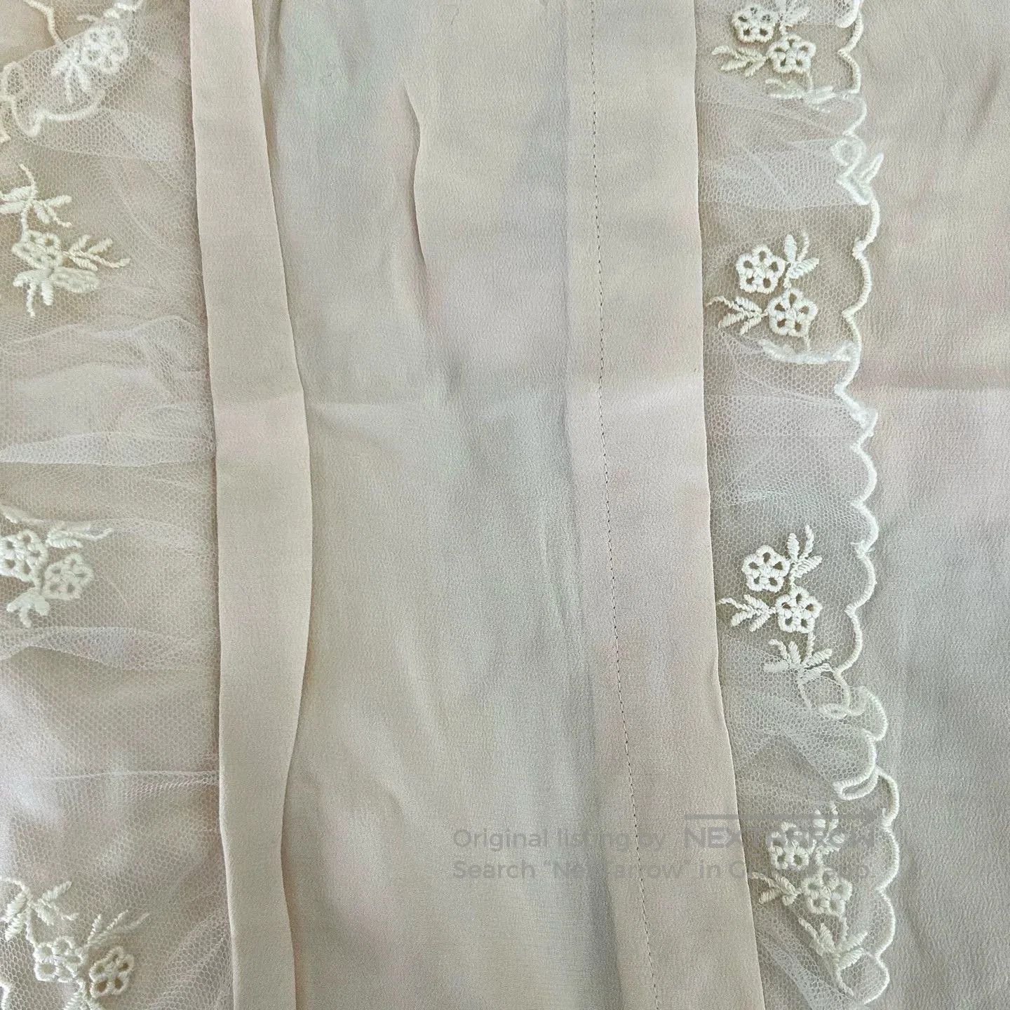 Miu Miu Miumiu Lace Silk Short-Sleeve Top. Size XS / US 0-2 / IT 36-38 - 6 Thumbnail